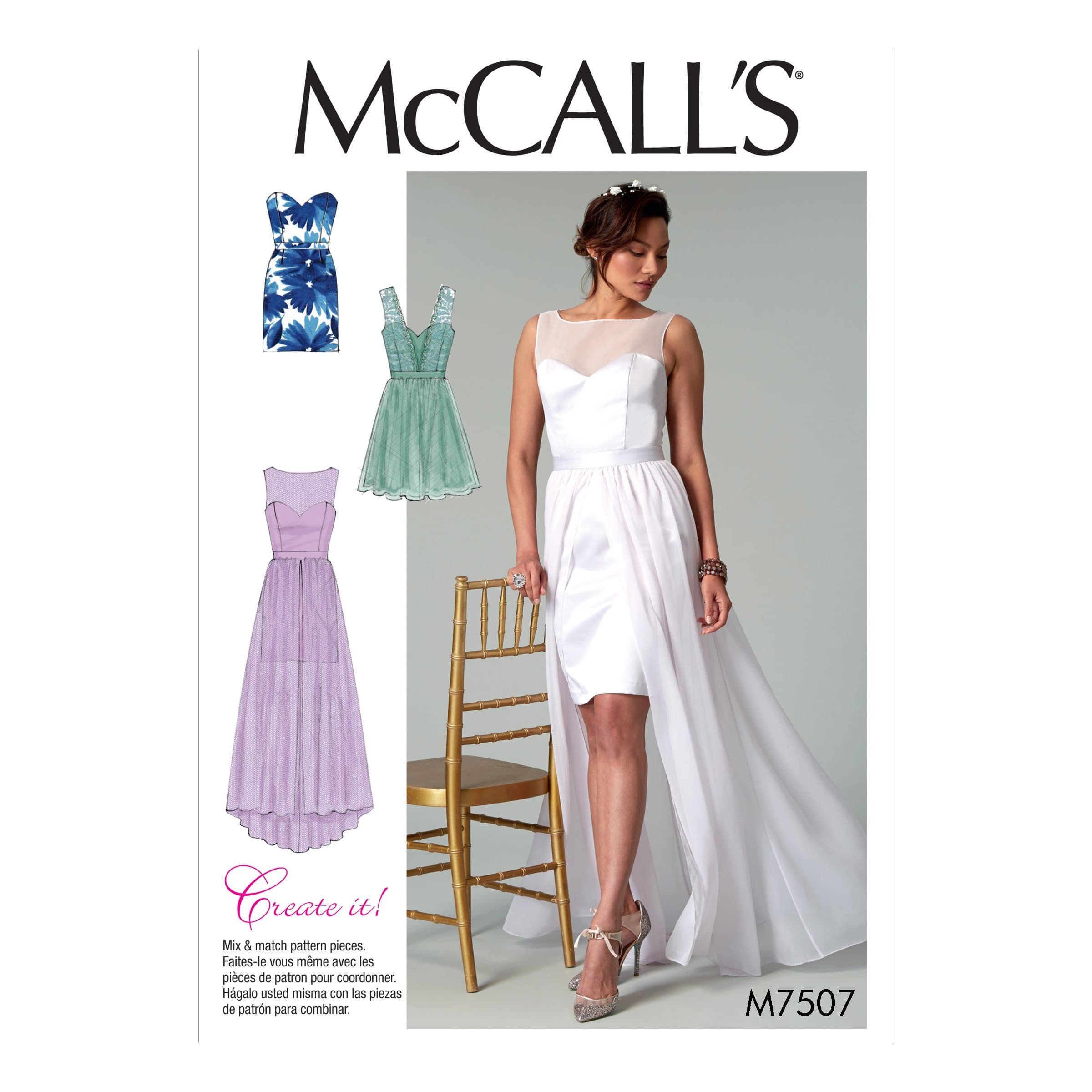 McCall'sPatterns 7507 A5,Misses Dresses,Sizes 6-14, Tissue, Multi/Colour, 17 x 0.5 x 0.07 cm