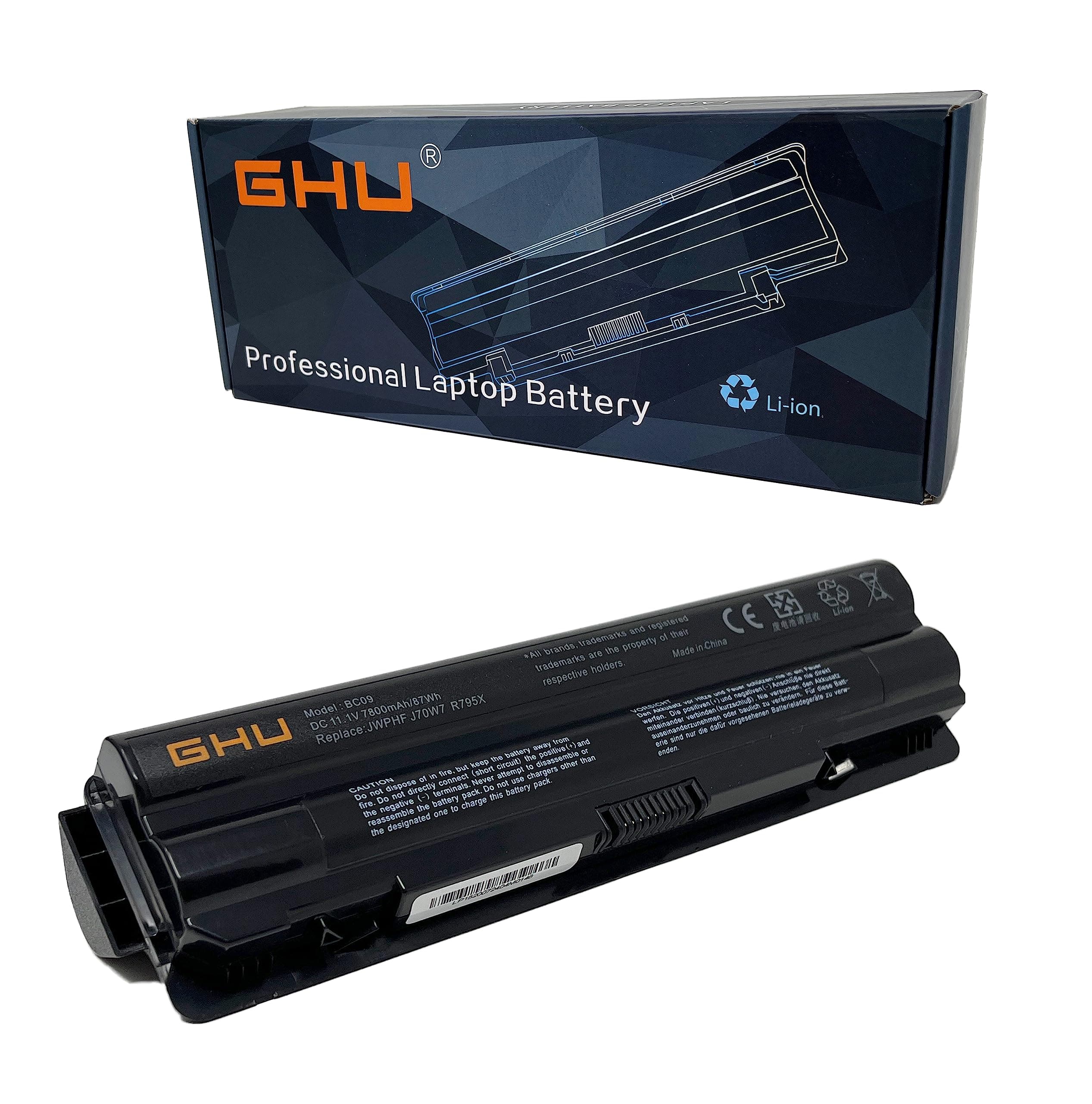 New Battery 87 Wh 9-Cell JWPHF R795x Compatible with Dell XPS Laptops 14 L401x 15 L502X L501X 17 L702X L701X 61YD0 P/N P11f 312-1123 312-1127 453-10186 J70W7 WHXY3 7800mah Batteries 11.1V