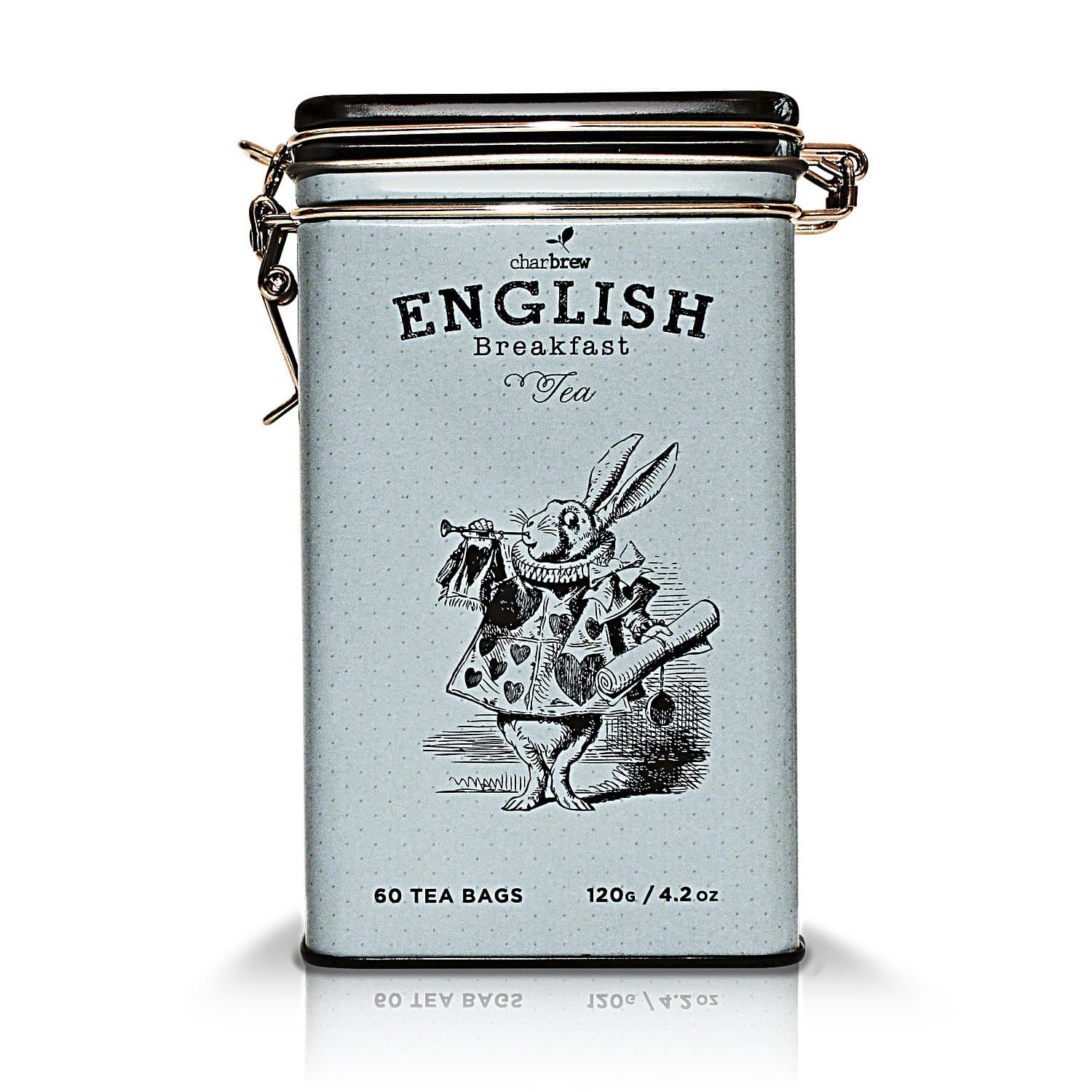 Charbrew Alice In Wonderland Tea Tin Limited Edition - 60 English Breakfast Tea Bags