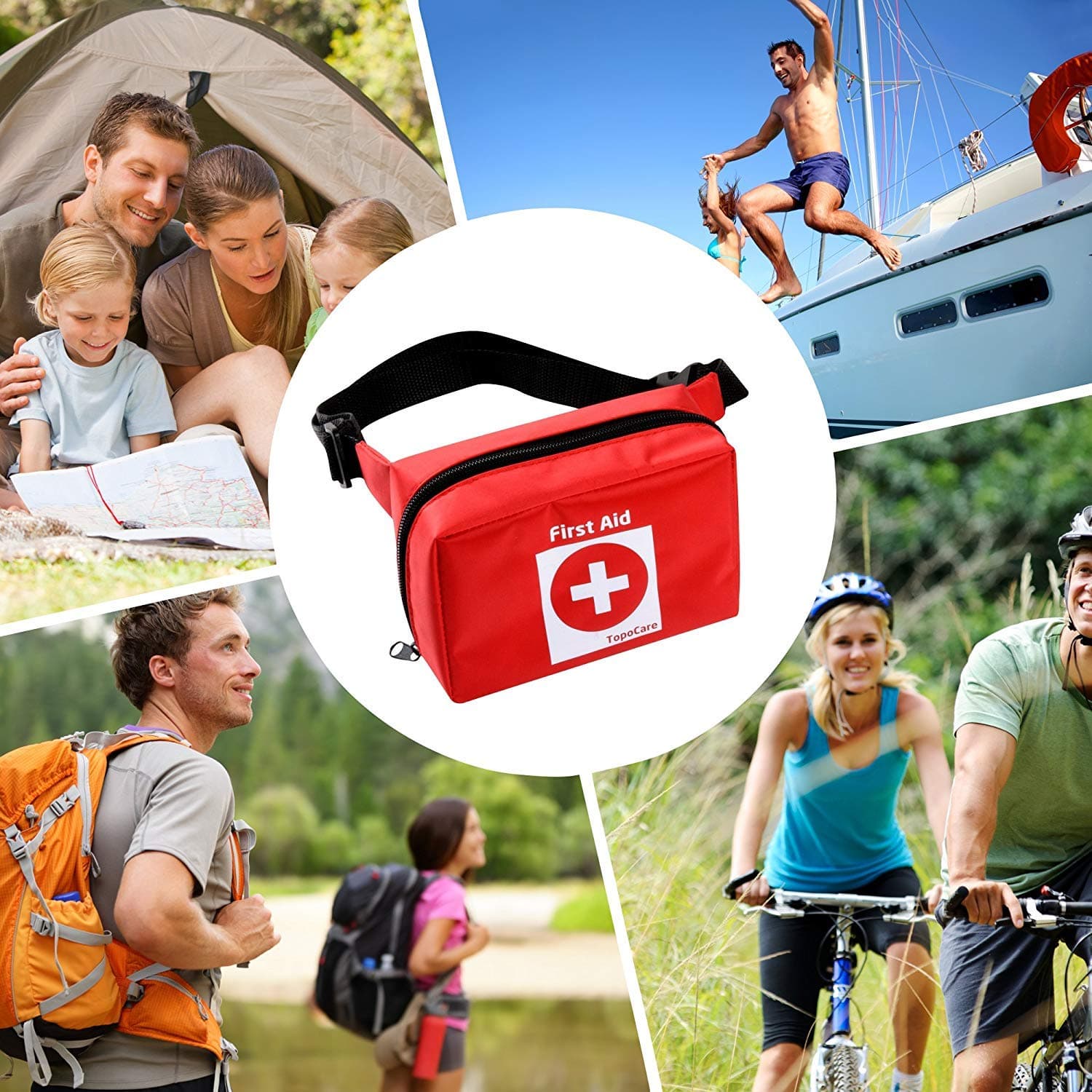 2-in-1 FIRST AID KIT IN POUCH BAG & BONUS FIRST AID GUIDE(English) w/ 101 Essential Piece Home/Outdoor/Car/Camping/Hiking/Sport/School/Travel-Portable Emergency Medical Bag
