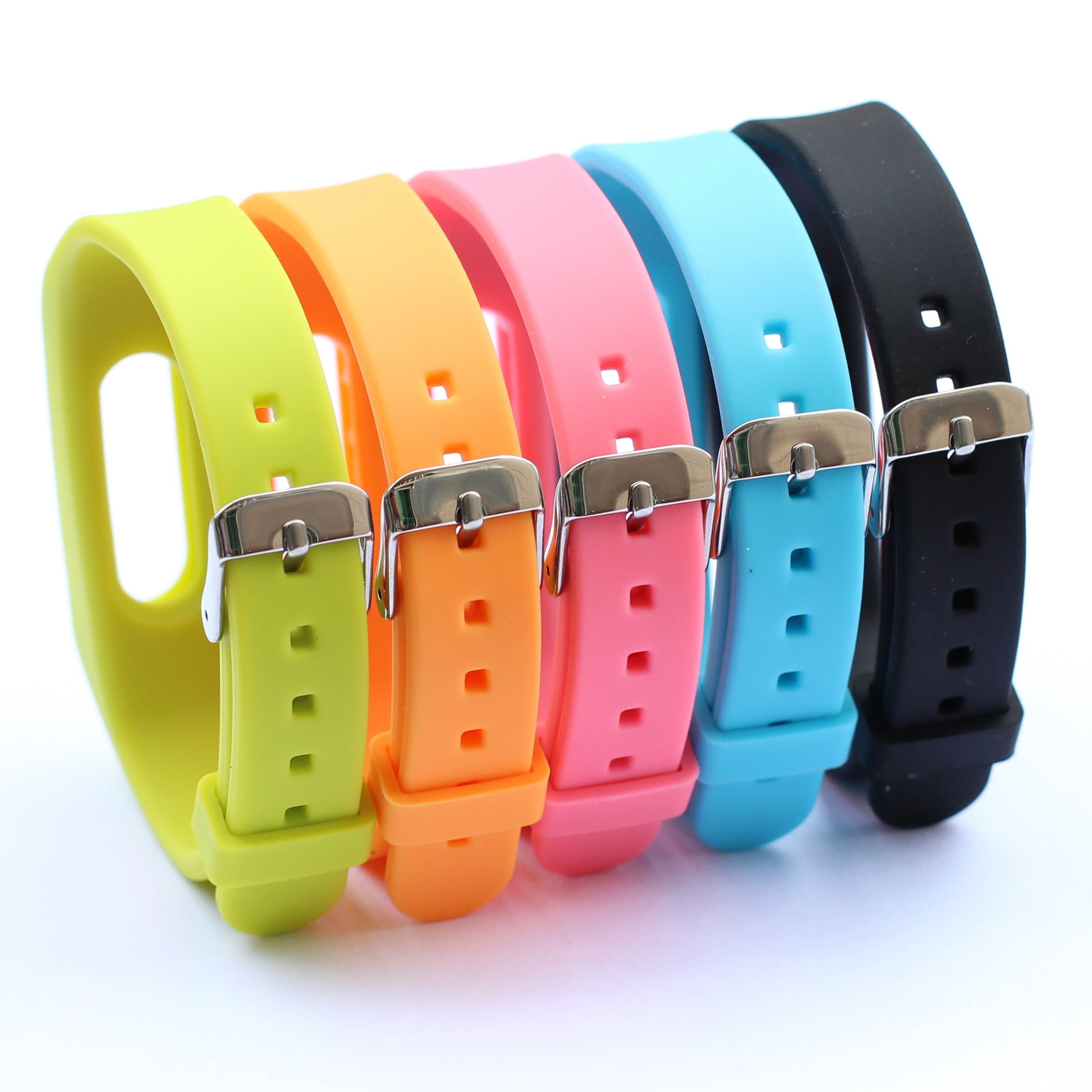 Awinner Colorful Waterproof Replacement Band for Xiaomi Wireless Wristband Bracelet (No Activity Tracker) (5 Colors)