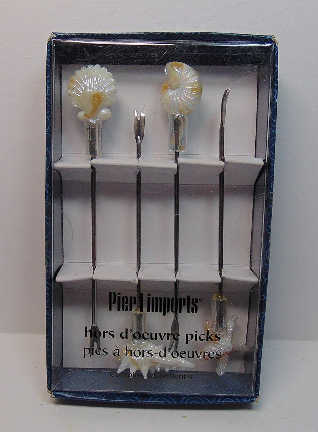 MOTHER OF PEARL Pier 1 Assorted Sea Shell Cocktail Picks