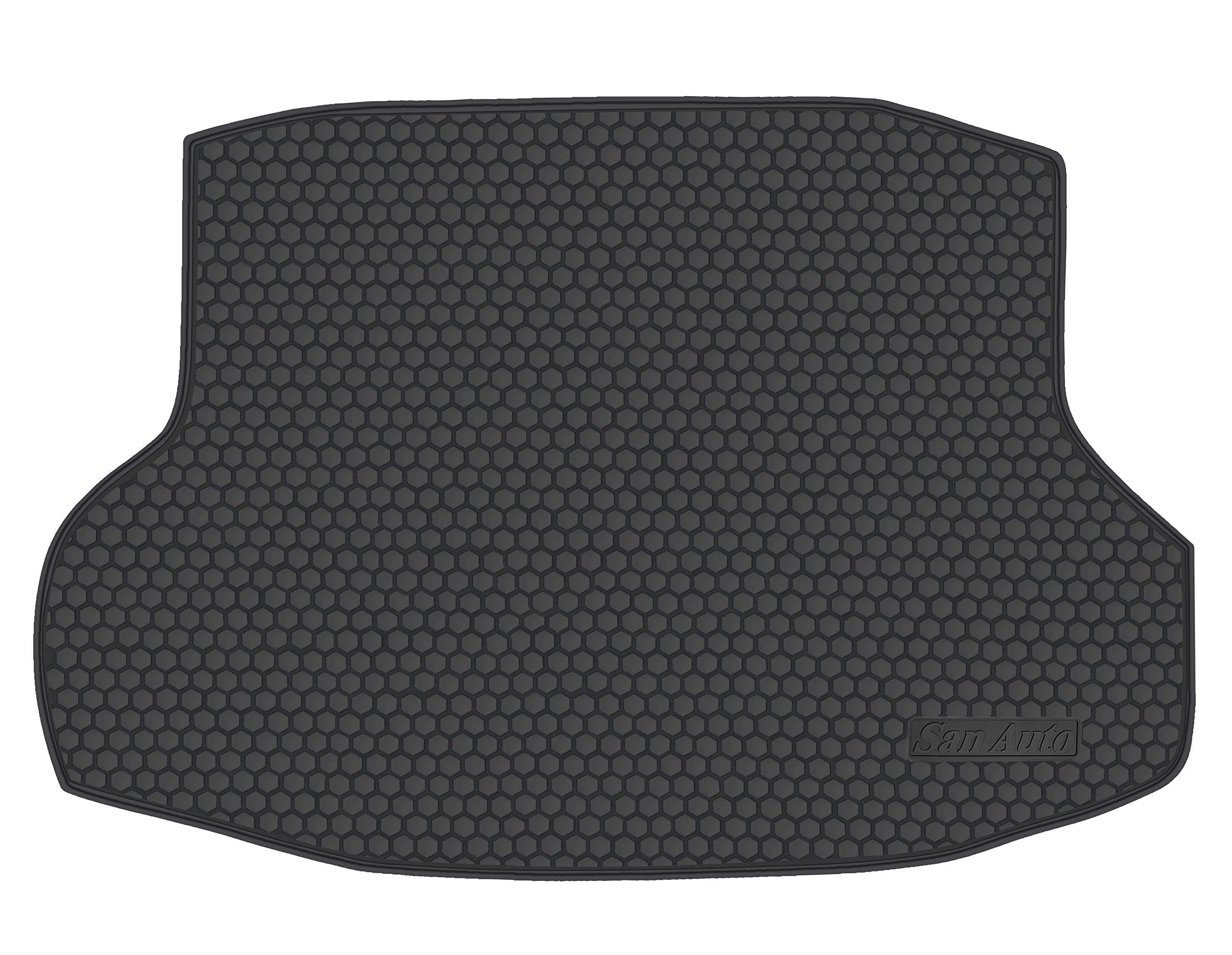 Cargo Liners Custom Fit for Honda Civic Sedan 2016-2021 Rubber Rear Trunk Mats Black All Weather Protector Waterproof Heavy Duty Odorless