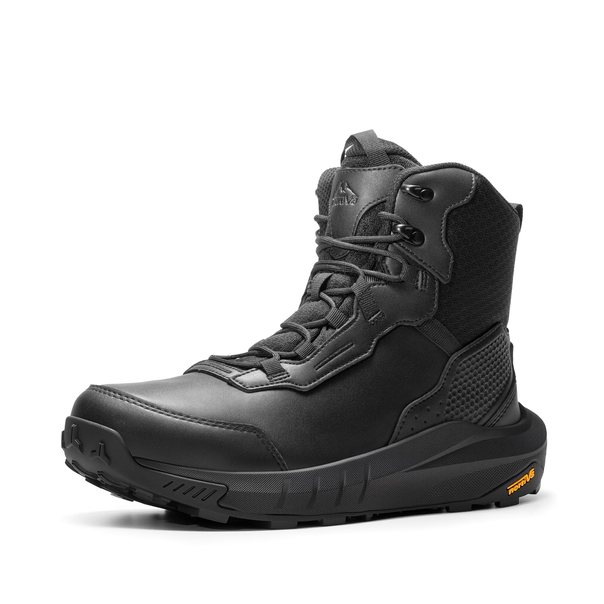 NORTIV 8 Men's Waterproof Tactical Work Winter Boots Cushion Sole Lightweight Leather Non-Slip Combat Boots with Arch Support for Military Motorcycle Hiking HydroRange