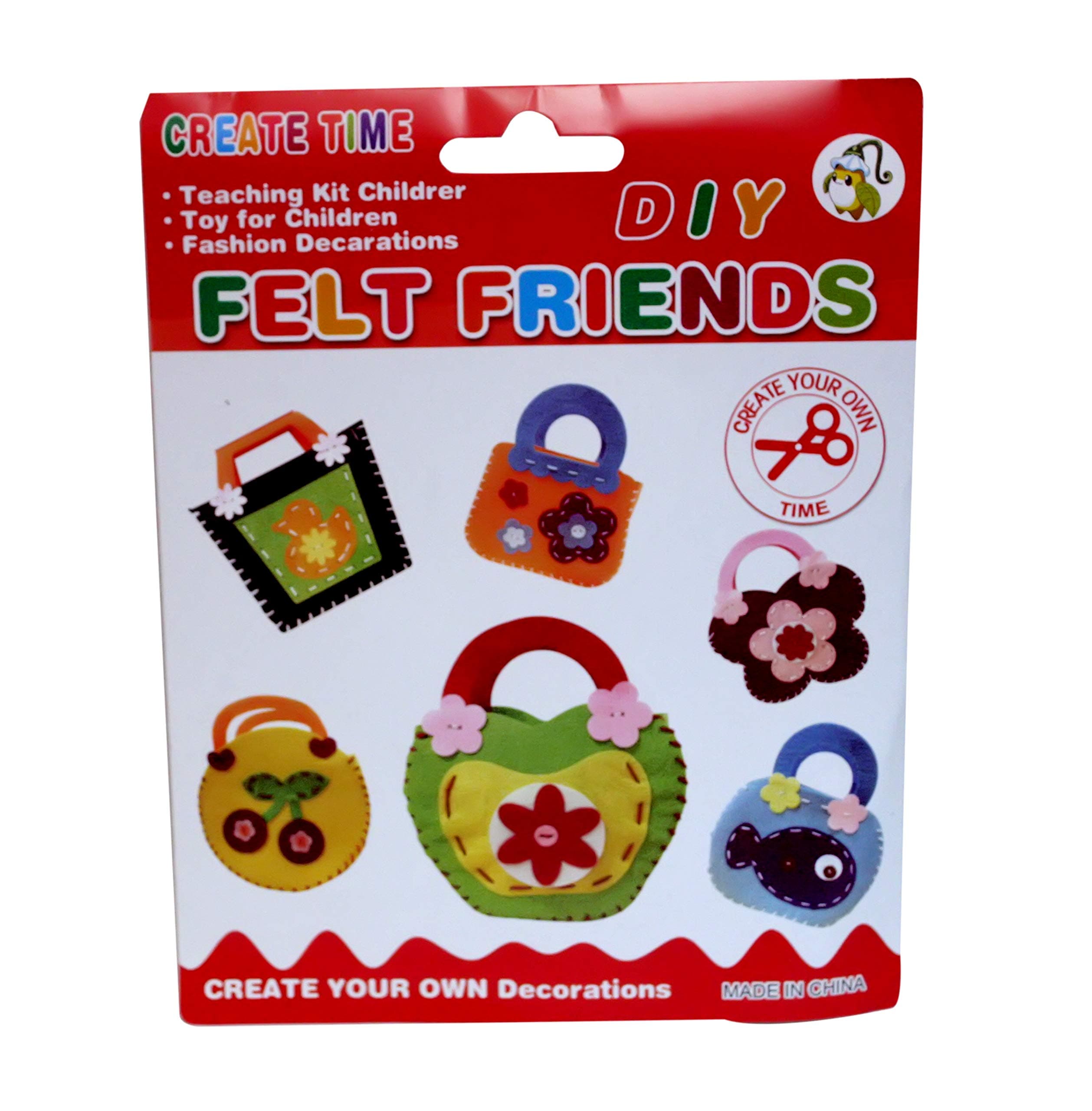 Era Innovative Gifting Do It Your Self Felt Material Bag Kit for Creative Time for Kids |Ideal Return Gift Options |Random Designs