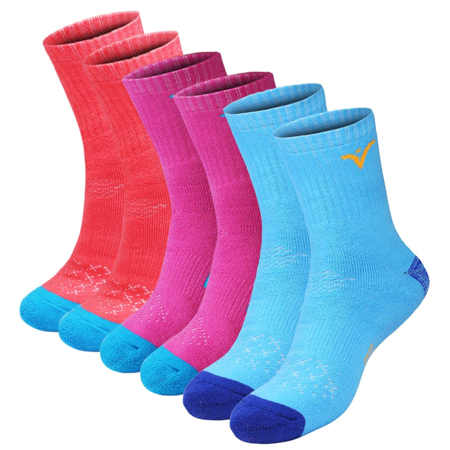 Veatree 5 Pairs Women Cushioned Moisture Wicking Socks for Hiking Trekking Running Camping Outdoor