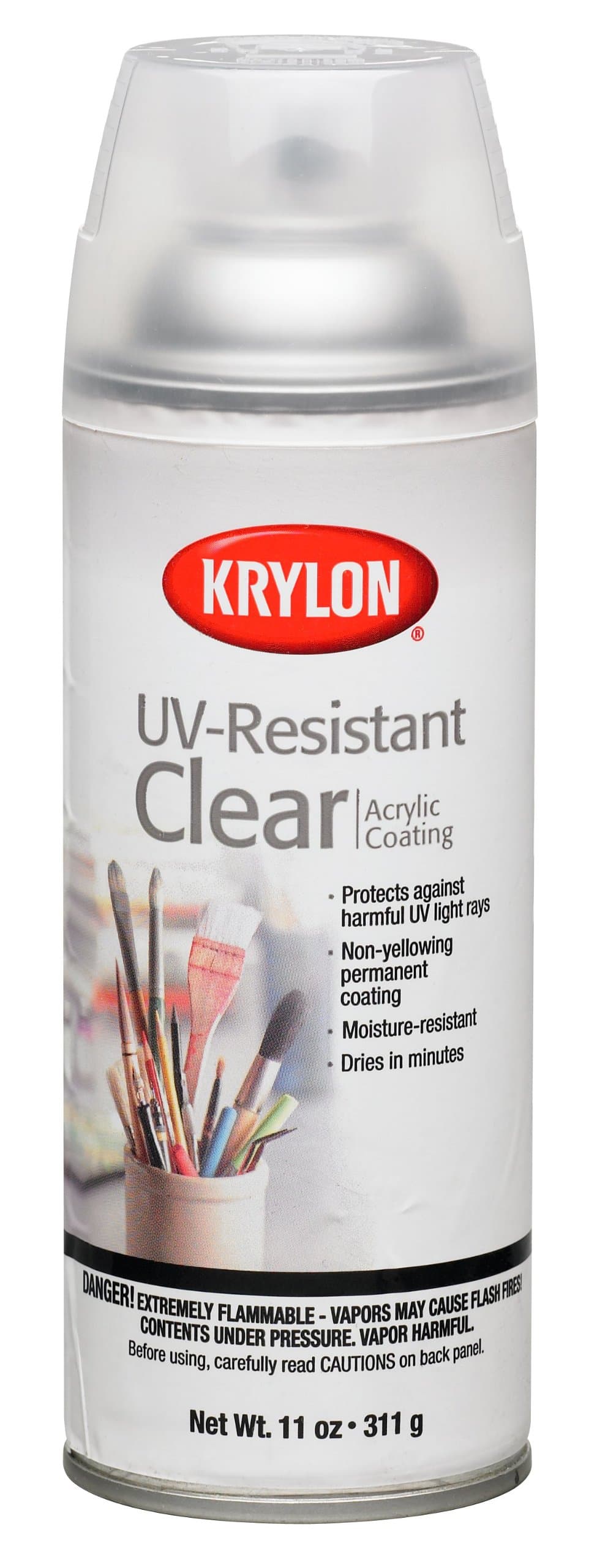 Krylon UV-Resistant Acrylic Coating Aerosol Spray, 11 Oz , Clear