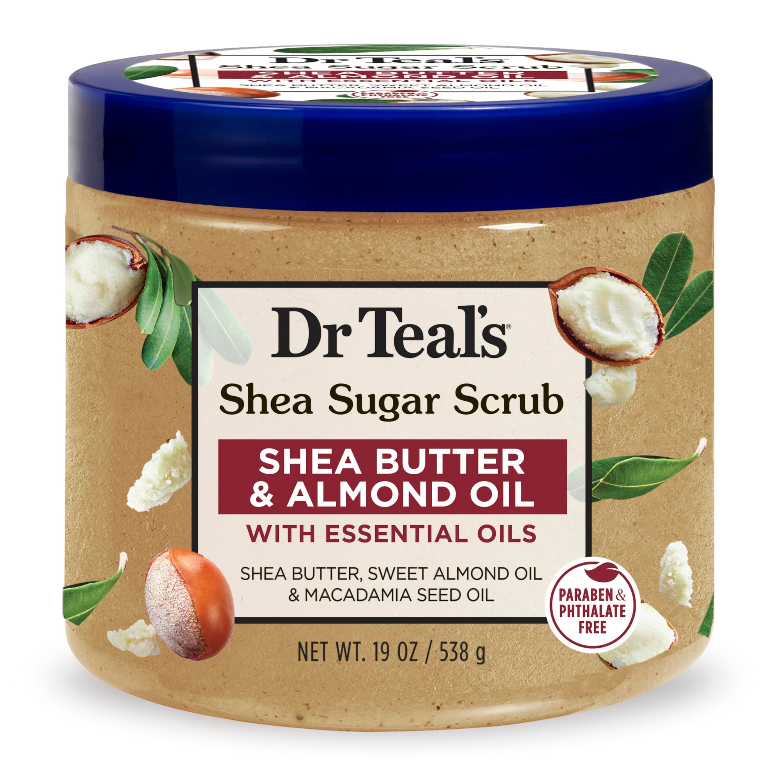 DR TEAL'S SHEA SUGAR BODY SCRUB SHEA BUTTER & ALMOND OIL 538G