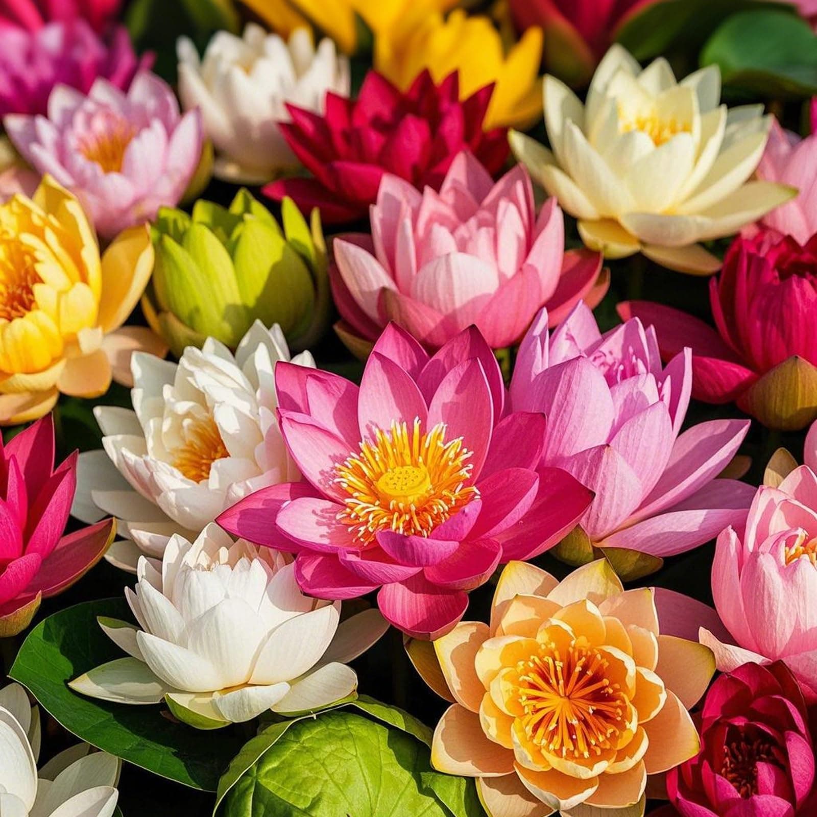 200pcs Lotus Seeds for Planting - 10 Unique Varieties, Mixed Colors Loto de Cuenco Semillas, Includes Detailed Planting Guide, Perfect for Ponds, Water Gardens & Gifts, High Germination