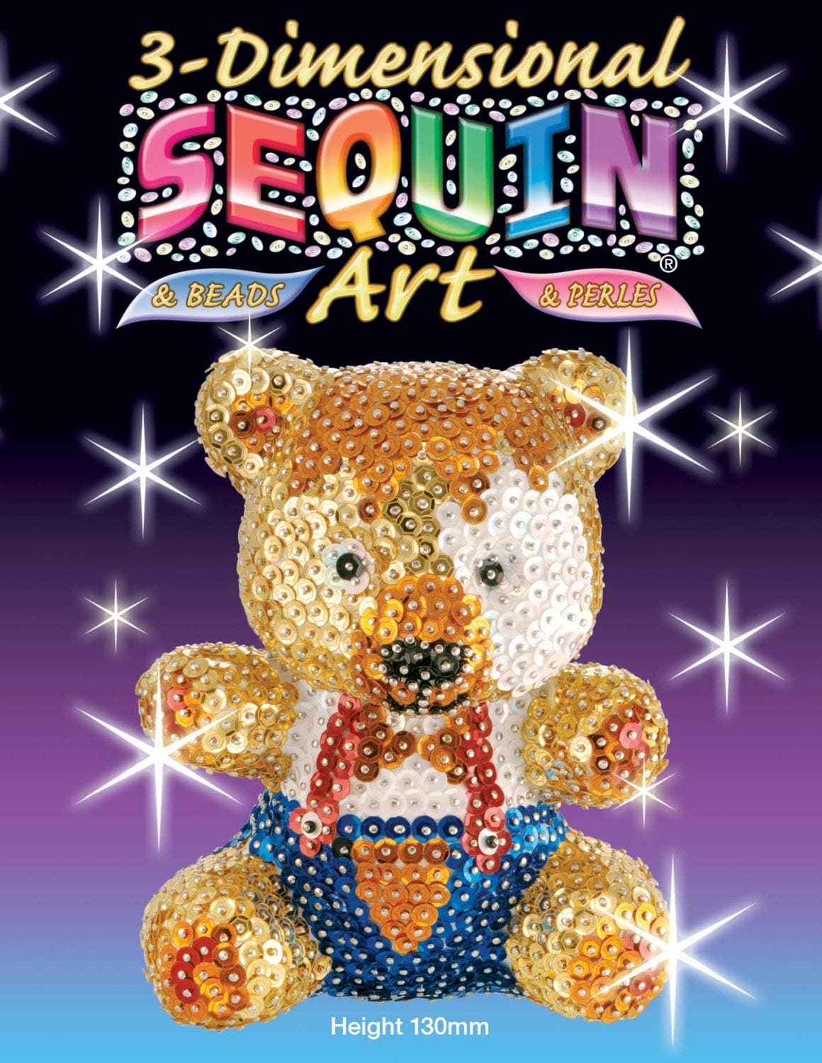 KSG Arts and Crafts 3D Sequin Art 0502 Teddy 3D Polystyrene Model Kit