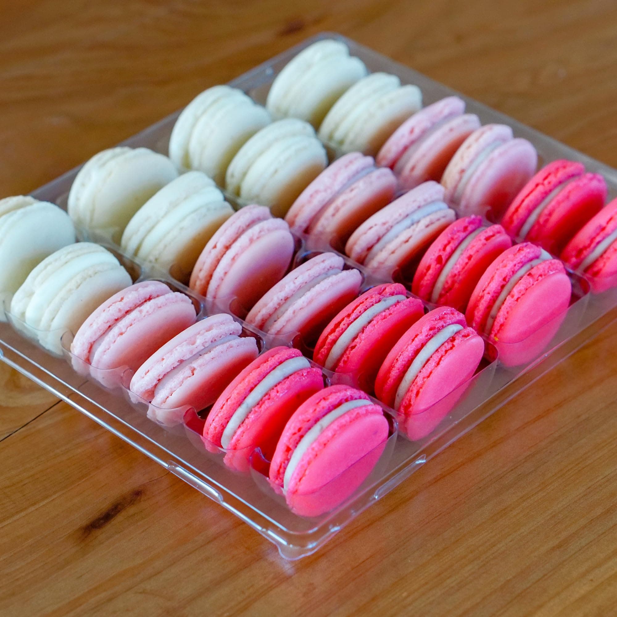 Pink Macarons Assortment - Baby Shower Macaroons - It's a Girl - French Cookies Set - Gluten-Free - Handmade by French Chefs - Assorted Pink Theme Macaron (24 Macarons)