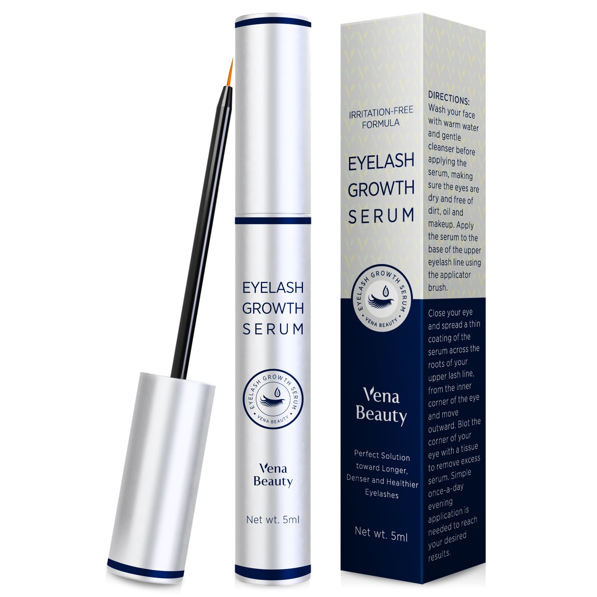Advanced Eyelash & Eyebrow Growth Serum (5ml ) Conditioner Enhancer For Lush Voluminous Long Brow & Lash Boost Primer 3 Month Supply