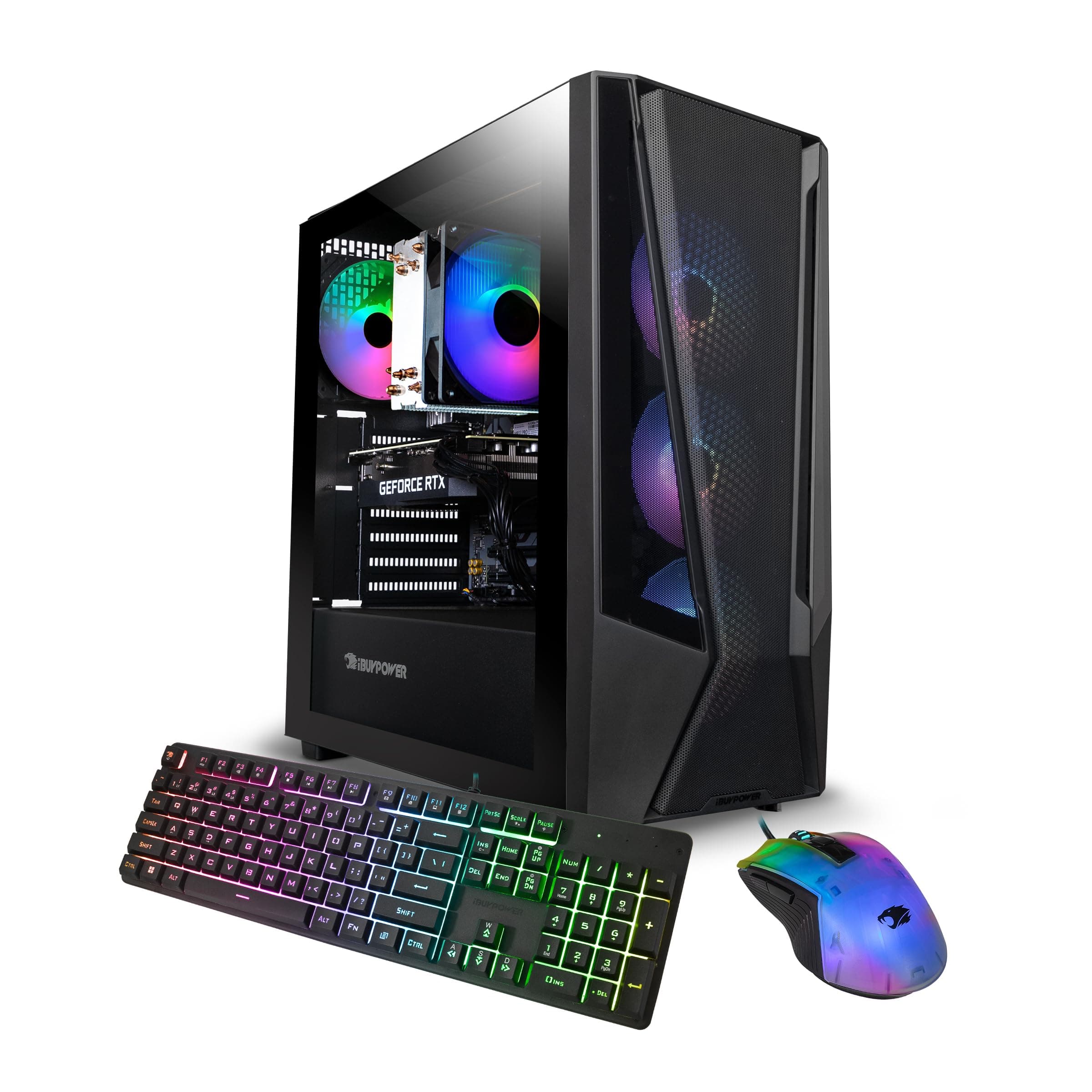 iBUYPOWER Trace 7 Mesh Gaming PC Computer Desktop TMA7N3501 (AMD Ryzen 7 5700, RTX 3050 6GB, 16GB DDR4 RGB 3200MHz (8x2), 1TB NVMe, WiFi Ready, Windows 11 Home Advanced)