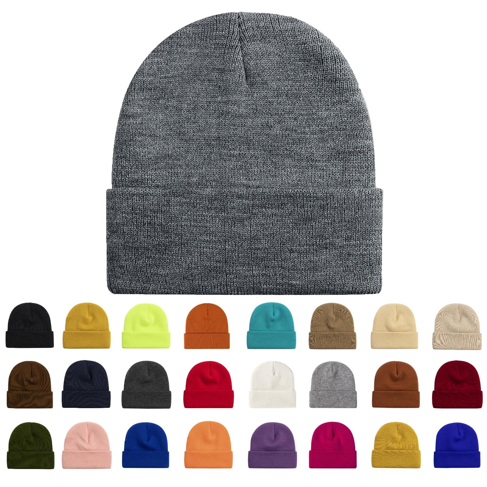 RuqizhiBeanie Hats for Men Women Slouchy Beanie Hats Winter Knit Cuffed Beanie Soft Hat