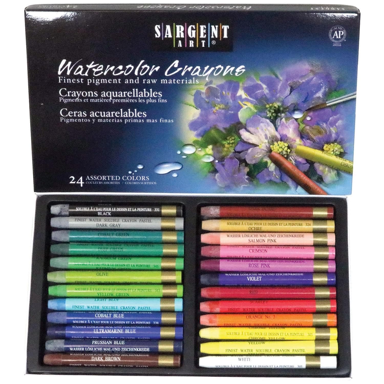22-1124 24 Premium Watercolor Crayons