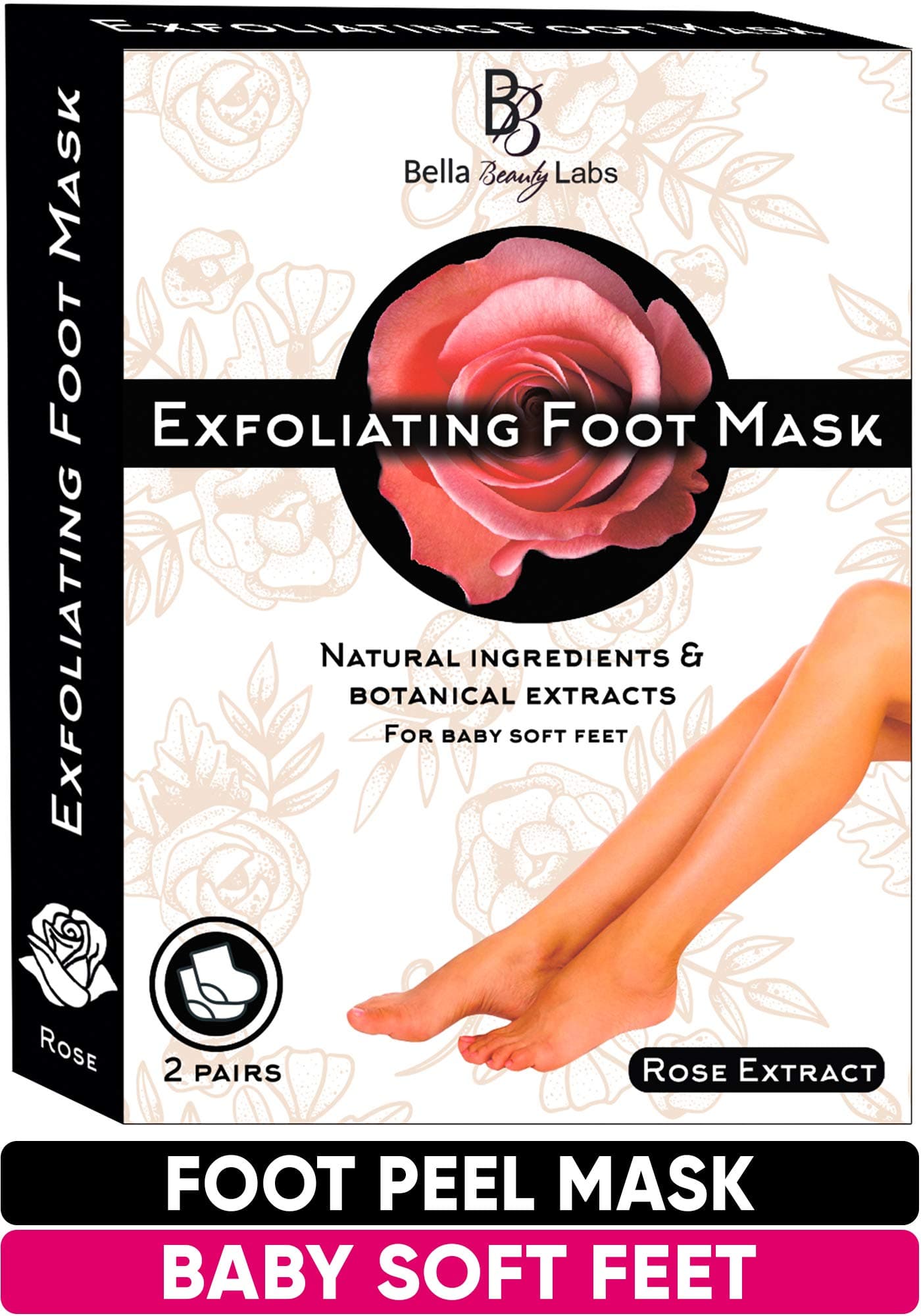 Exfoliating Foot Peel Mask For Softer, Smooth Feet- Gently Peel Away Calluses & Dead Skin, Repair Rough Heels, Get Beautiful Baby Feet Foot Peel in 7 Days (2 Packs)