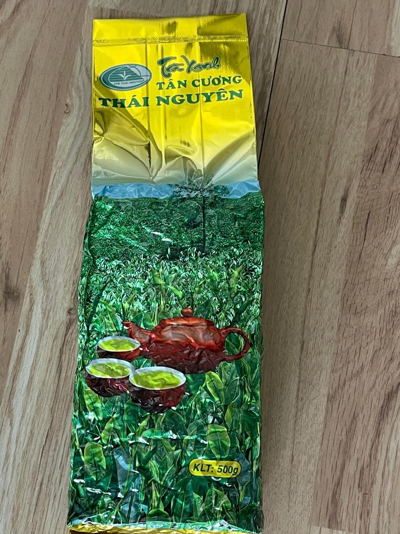 02 package of 500 Gram - GREEN Tea -Vietnam Thai Nguyen Tan Cuong- Pure Leaf -PREMIUM Quality- Tra Xanh Thai Nguyen- Tea Vietnam