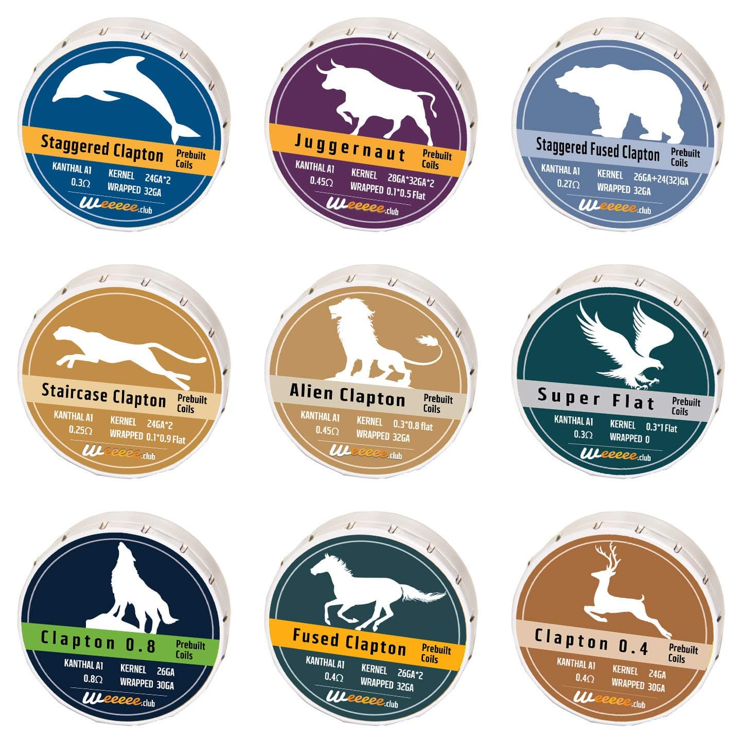 9 Types in 1 for Craft Hobby Use Kanthal A1 Material Heater 82 Pieces Household Wire Set