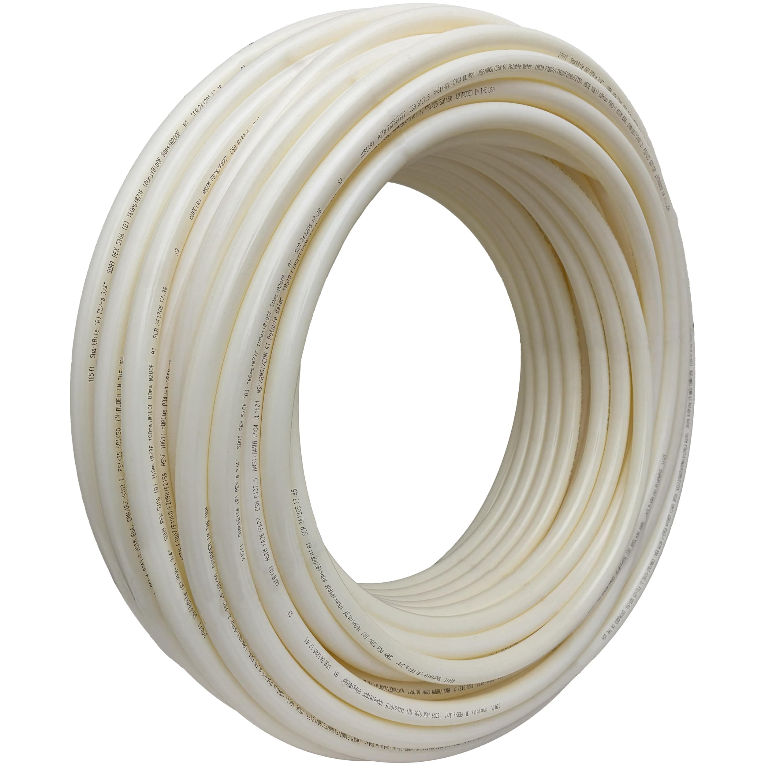 1/2 Inch x 300 Feet White PEX-A, Made in the USA, Flexible Water Pipe Tubing for Plumbing, UA60W300