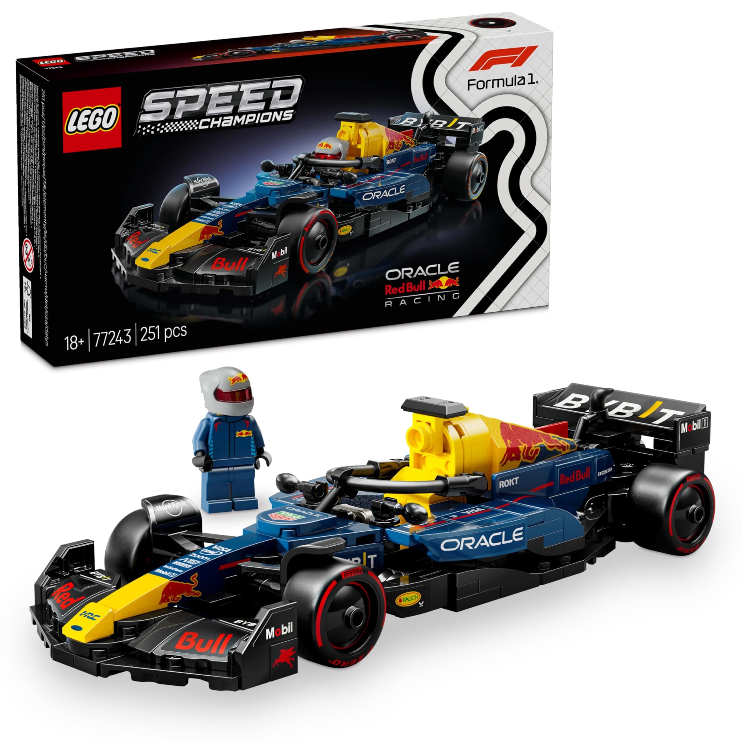LEGO Speed Champions Oracle Red Bull Racing RB20 F1 Race Car Vehicle Set 77243 Building Blocks for 18+ Gift