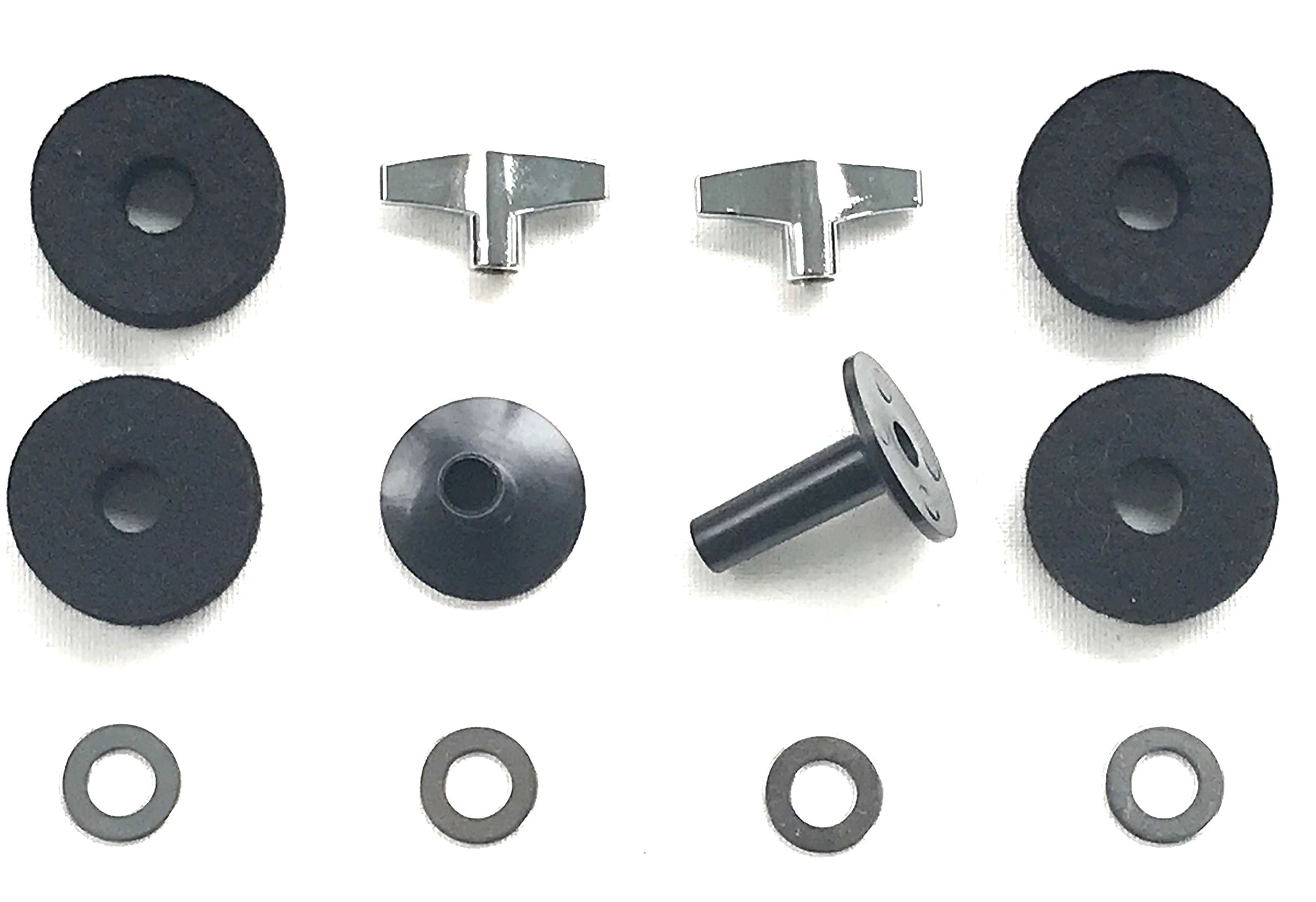 Drum Starz CYMBAL Accessory Bundle -2 Long CYMBAL SLEEVES, 4 Deluxe FELTS, 2 WING NUTS & 4 WASHERS