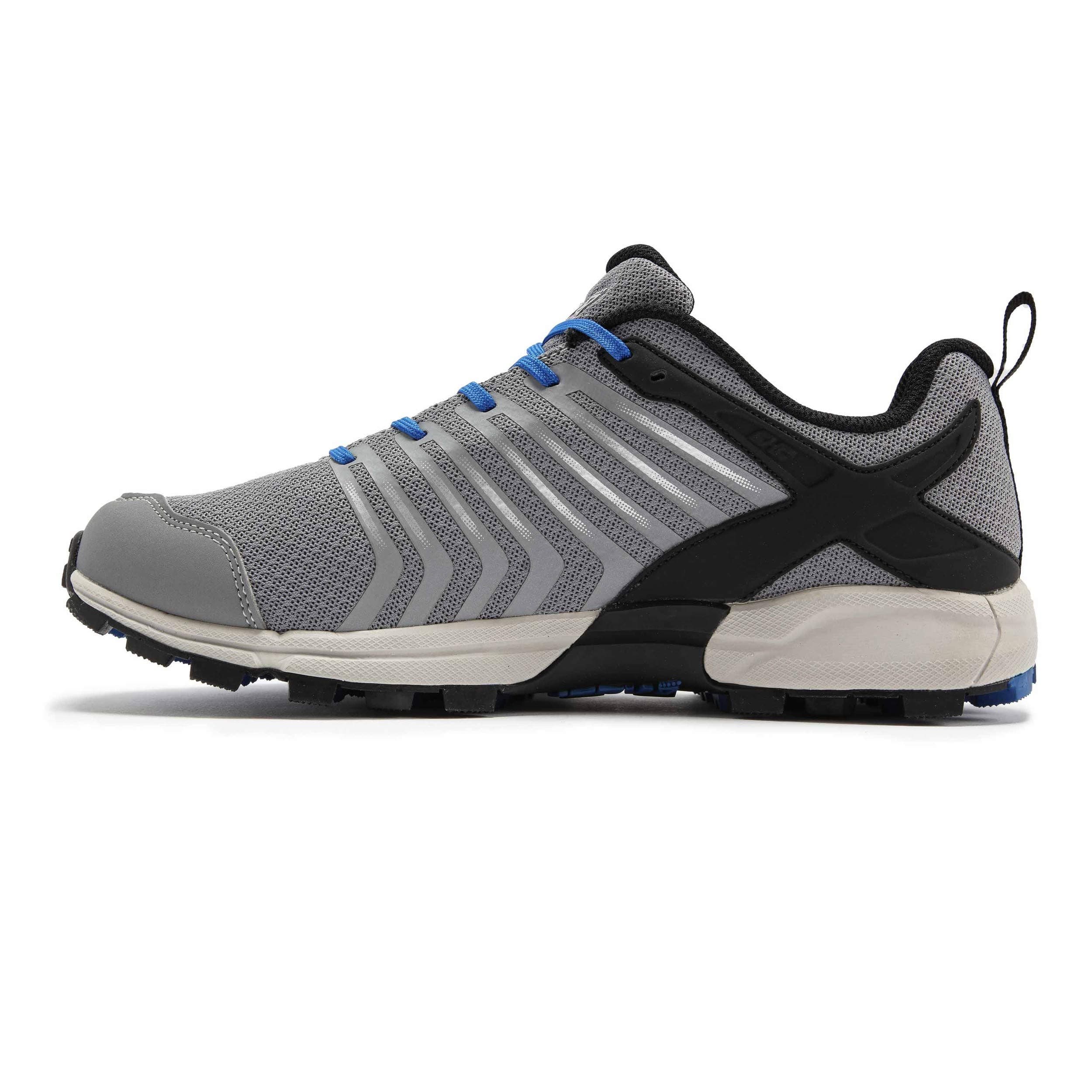 Inov-8 Mens Roclite 300 | Trail Running Shoes | Perfect Entry Shoe for Runners Seeking Comfort & Protection | Grey/Blue M8/ W9.5