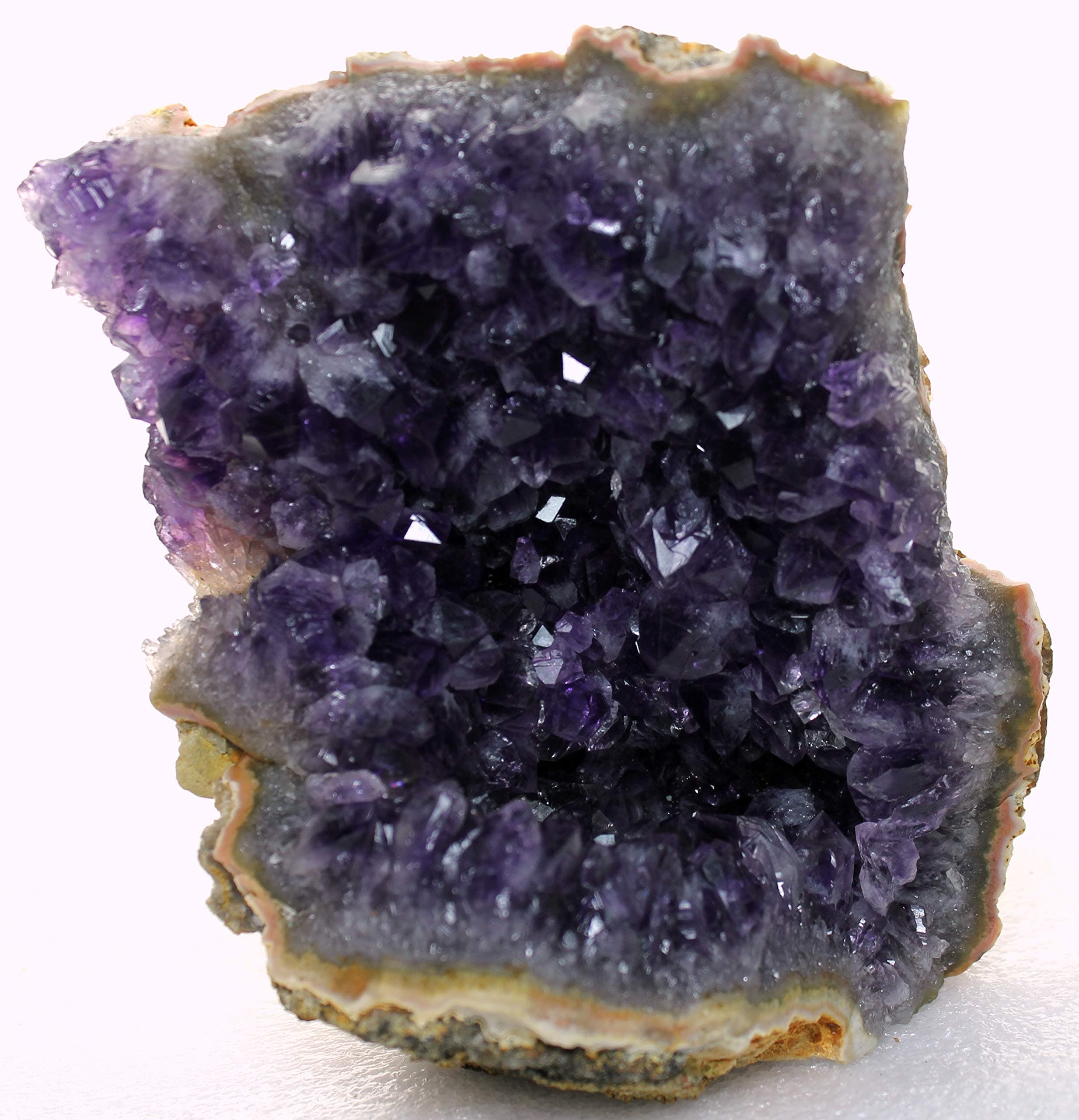 Mine Treasures Lovely Purple Crystal Amethyst Geode Amethyst Crystal Cluster, Self Standing