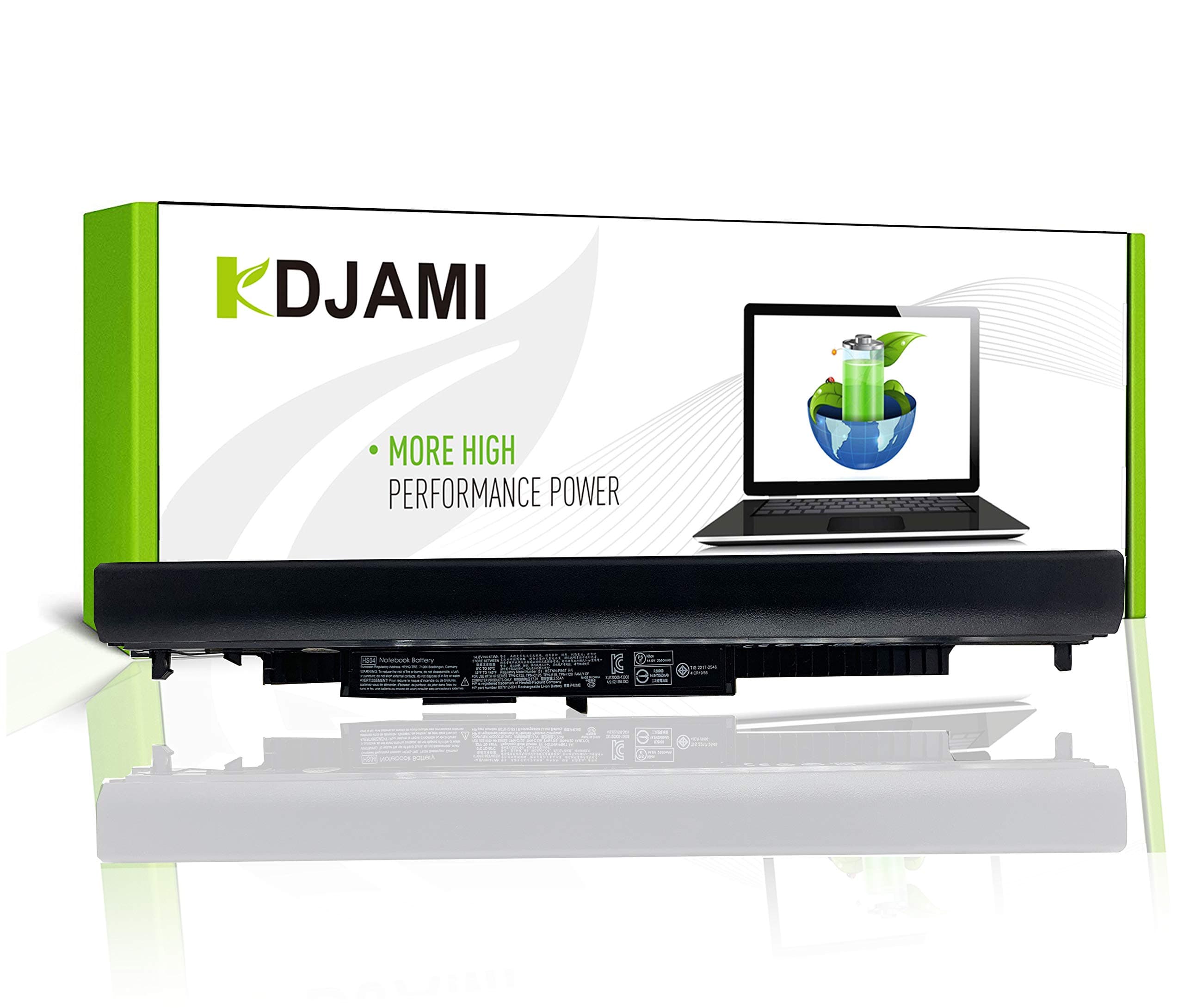 KDJAMI Battery HS03 HS04 Laptop Battery for HP, 807612-421 807956-001 807612-421 240 245 250 256 G4 HSTNN-LB6V HSTNN-LB6U for hp 807957-001 laptop battery [14.8V/41Wh/2600mAh]