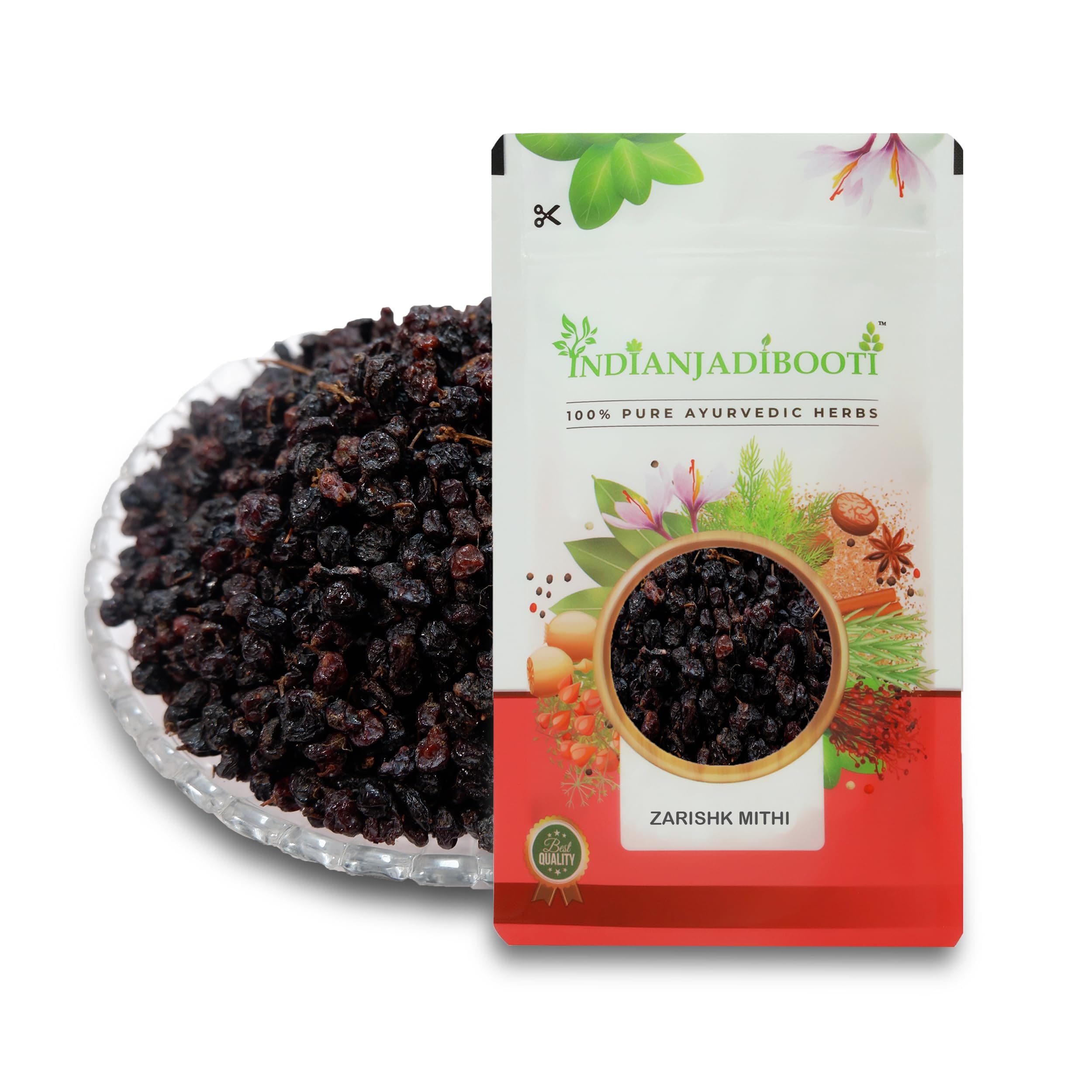 IndianJadiBooti Jarishk Meethi (Dried Barberry Berries) | Berberis aristata | Vitamin C rich berries | 100 Grams