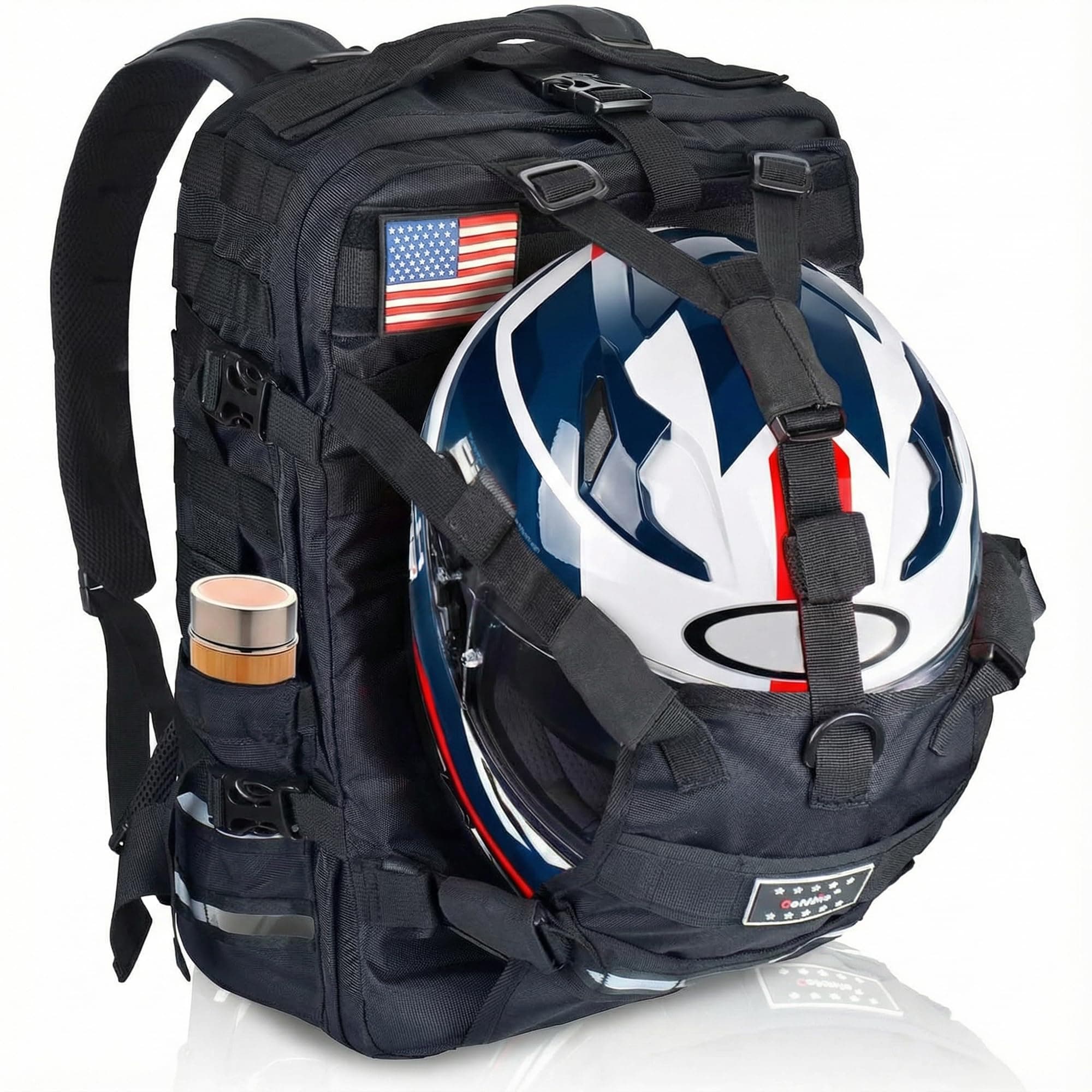 Large Capacity Motorcycle Helmet Backpack, Motorcycle Riding Hiking Backpack for Cycling