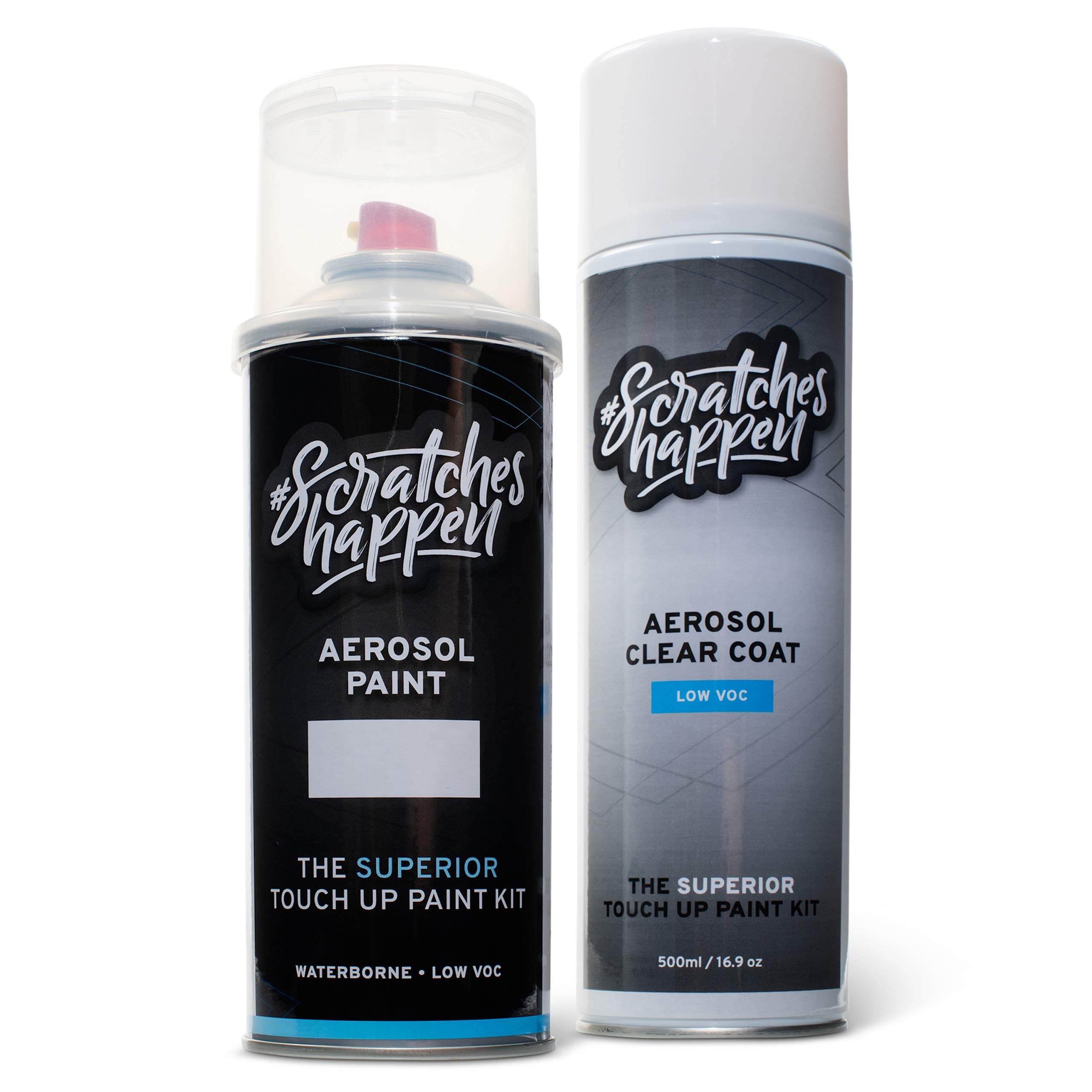 ScratchesHappen Exact-Match Touch Up Paint Kit Compatible with Jaguar Ebony Black (PEC/1807/1AT) - Aerosol, Essential