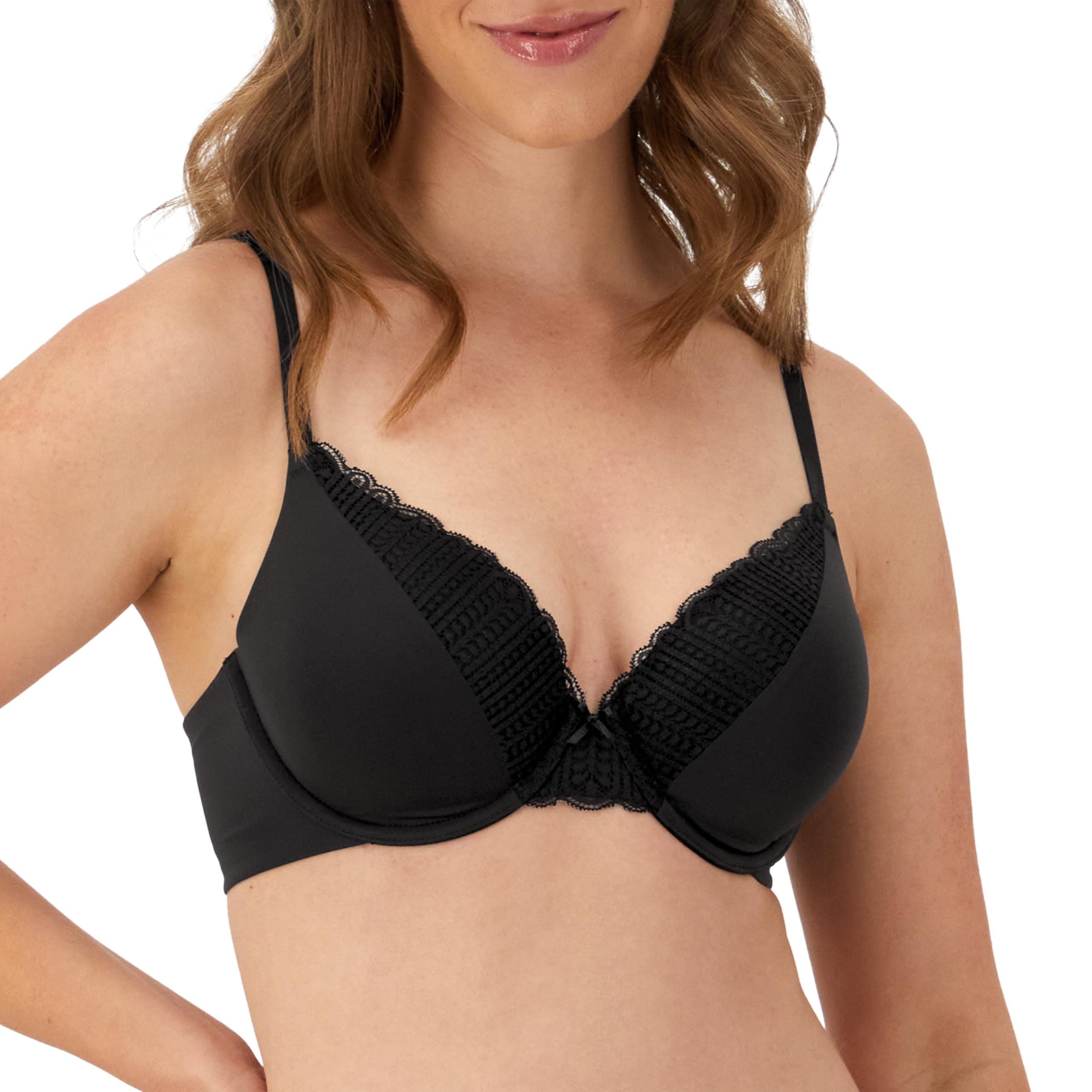 Women's Padded Underwire Bra, Full Coverage T-Shirt Bras for Women, Convertible, Seamless (Plus