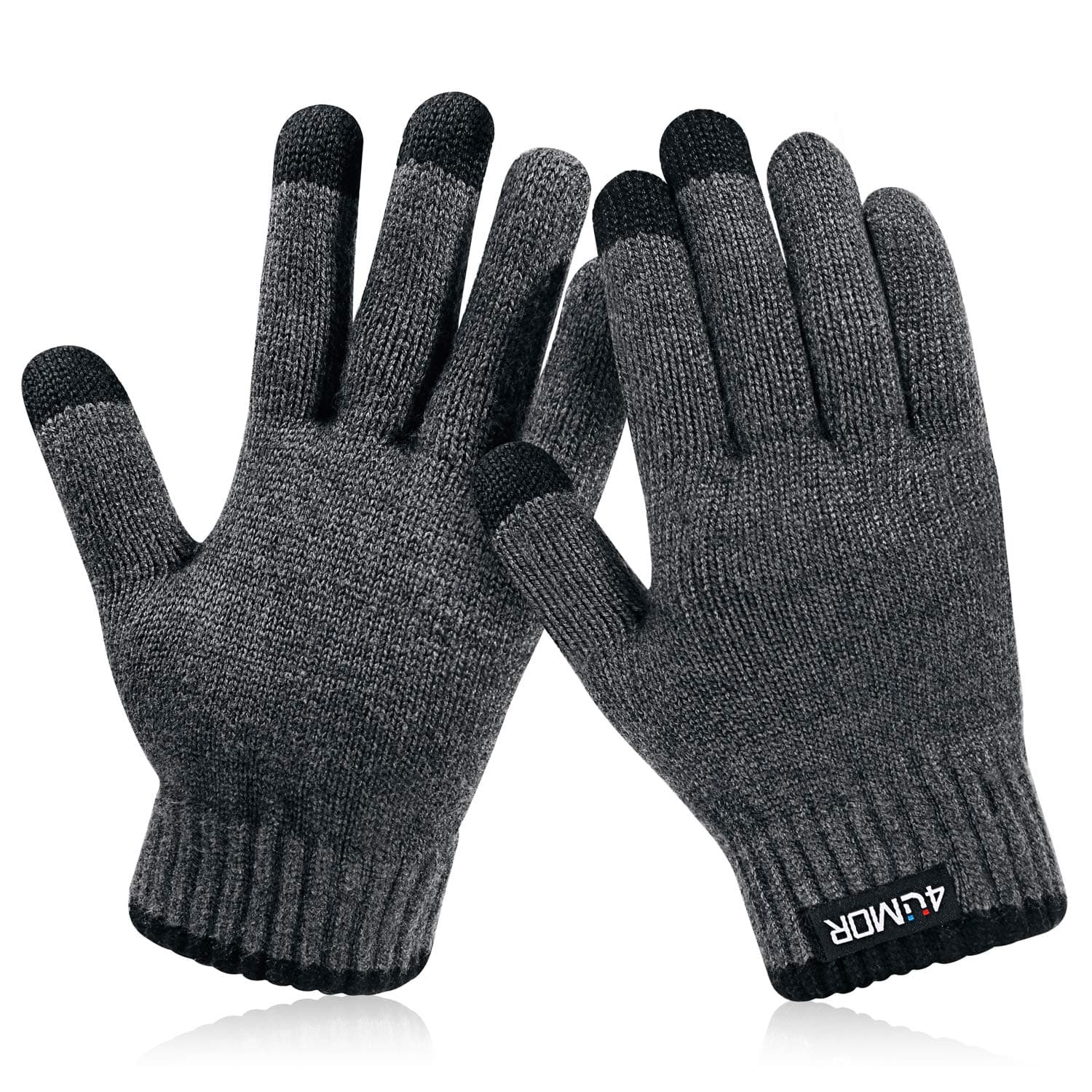 Winter Warm Knit Glove Touchscreen Super Soft Thick Fleece Gloves Outdoor Windproof Driving Gloves for Men and Women