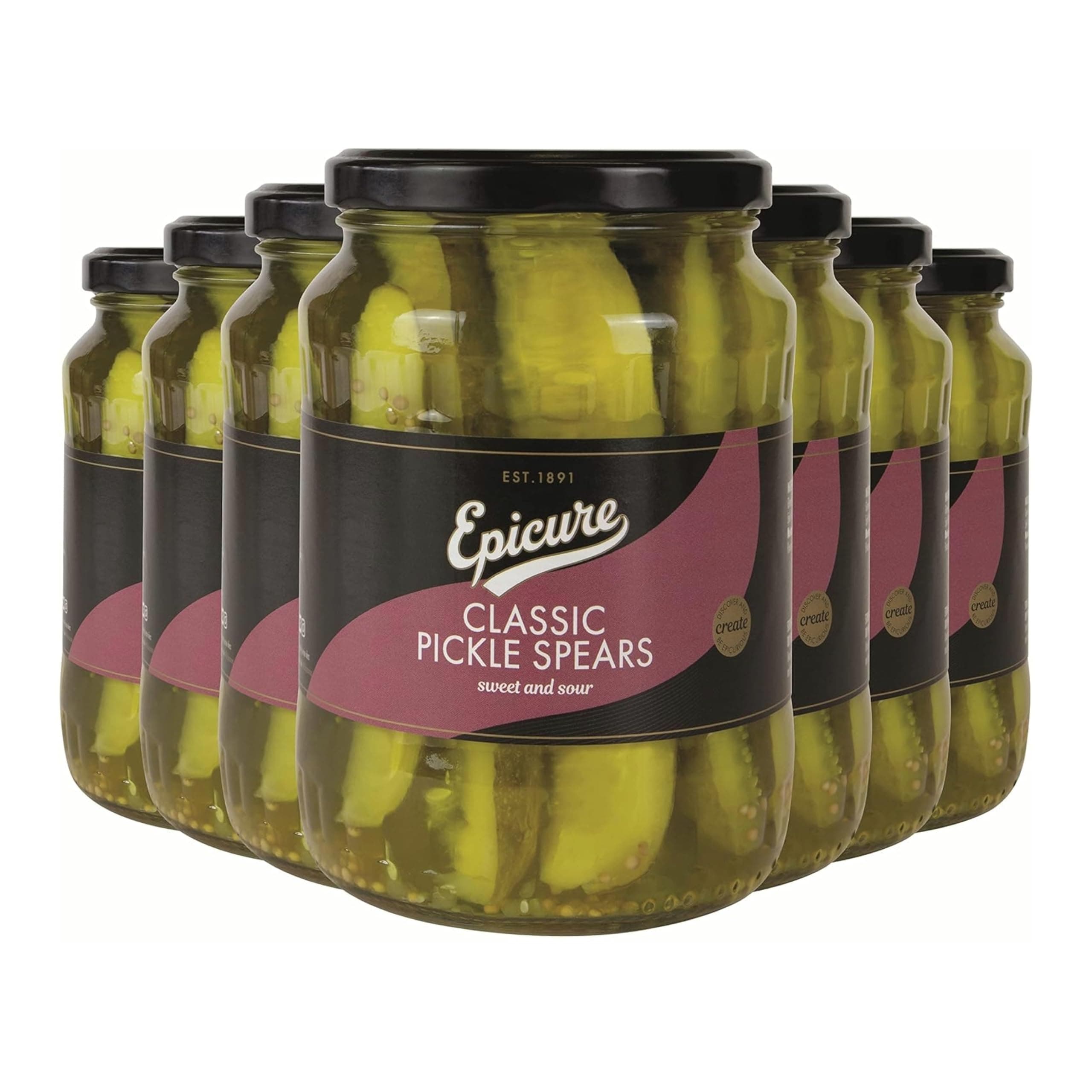 Classic Pickle Spears, Sweet & Sour Flavours, 670 g (Pack of 6)