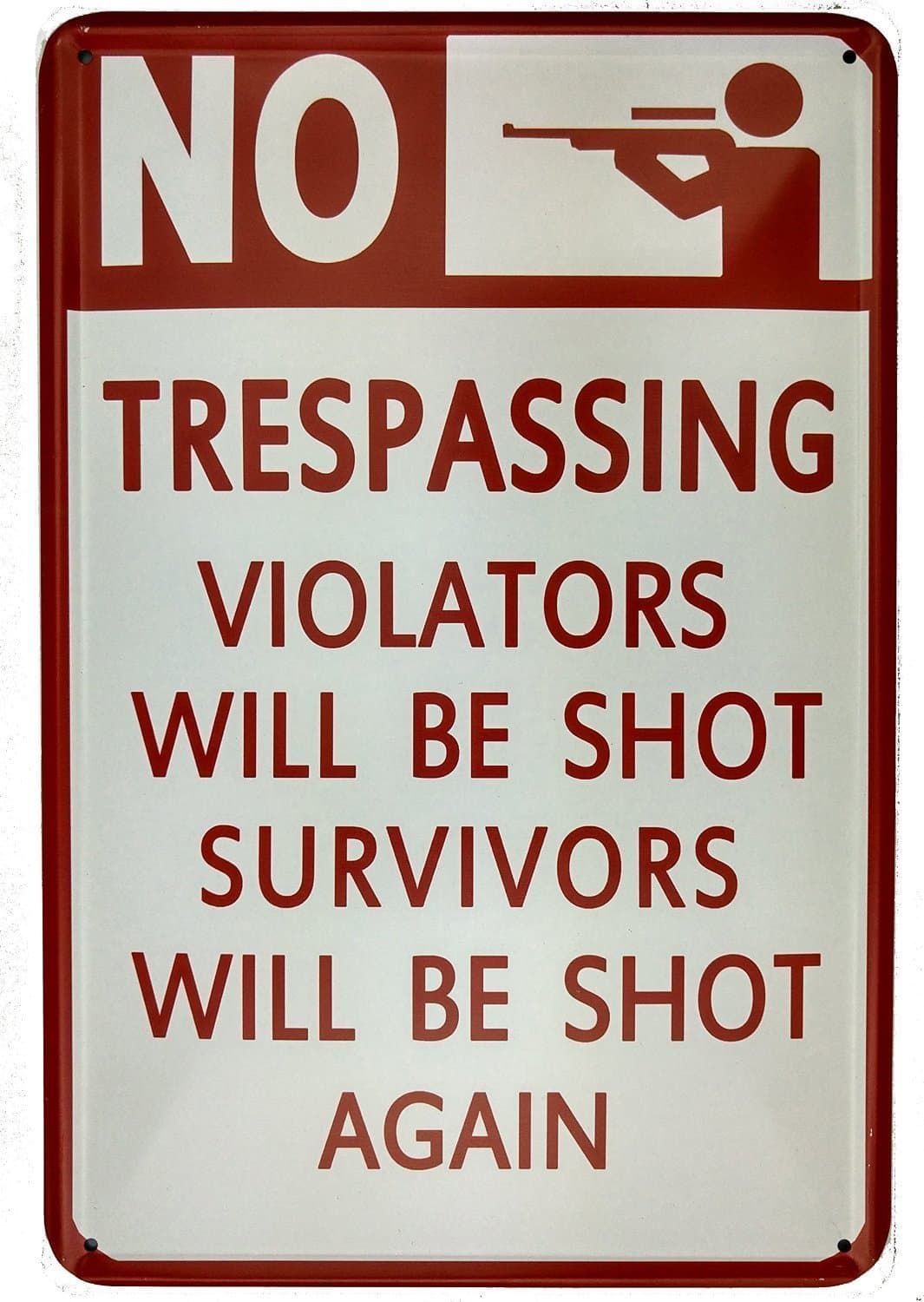 Tin Signs No Trespassing Bar Decoration Retro Metal Signs