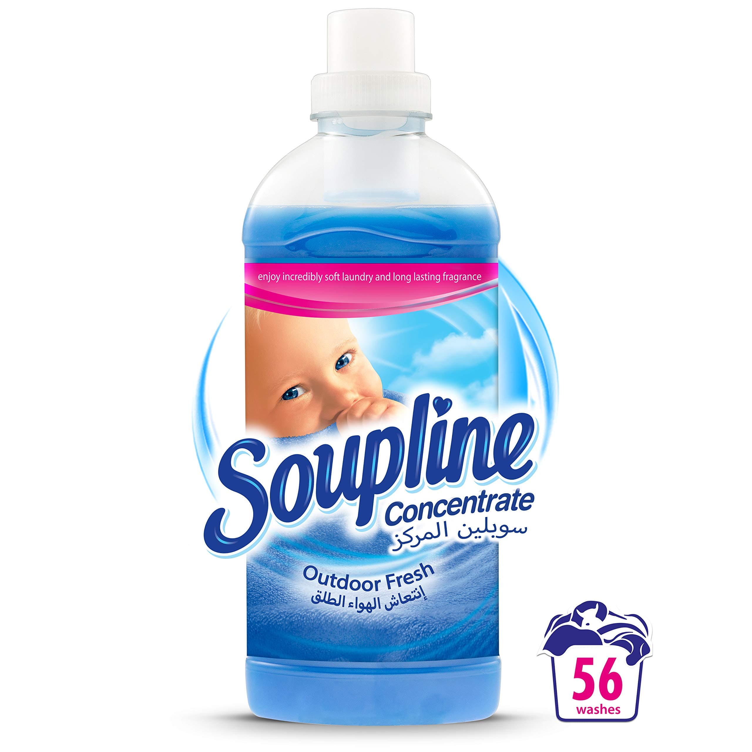 Soupline Concentrated Fabric Softener, Grand Air Outdoor Fresh, 1.3 Litre