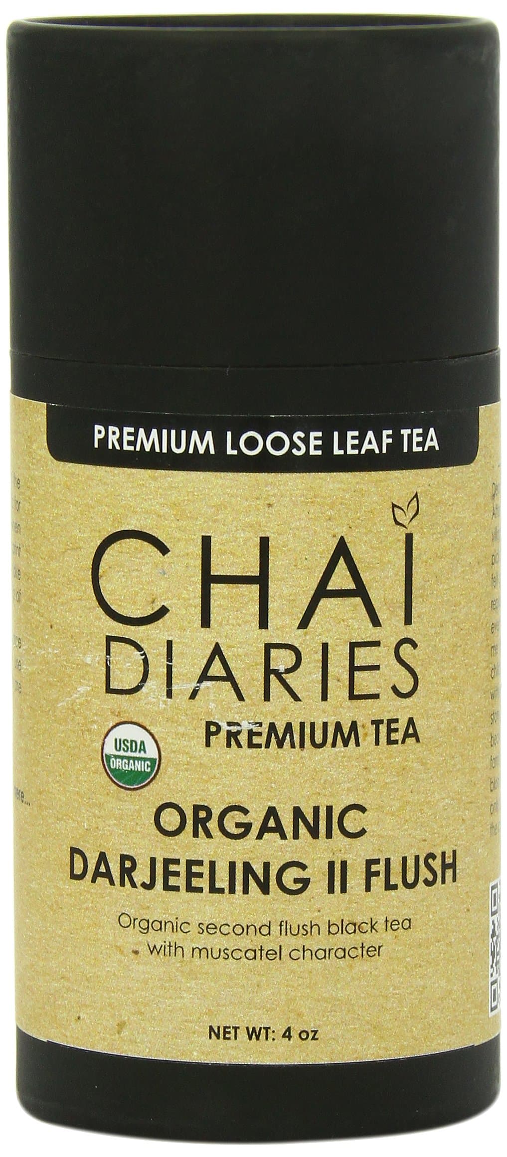 Chai Diaries Organic Darjeeling II Flush Black Tea, 4 Ounce