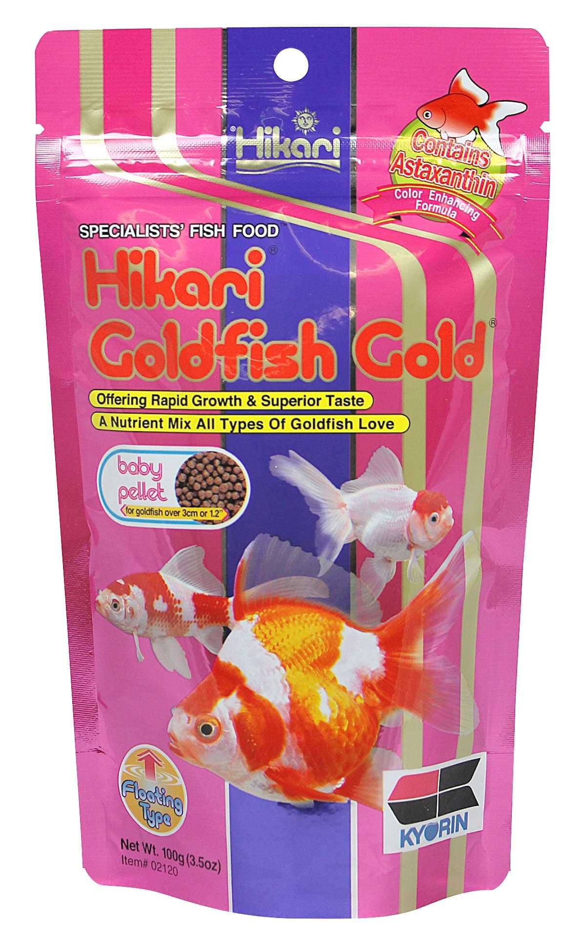 Goldfish Gold Floating Baby Pellets Fish Food - 100G