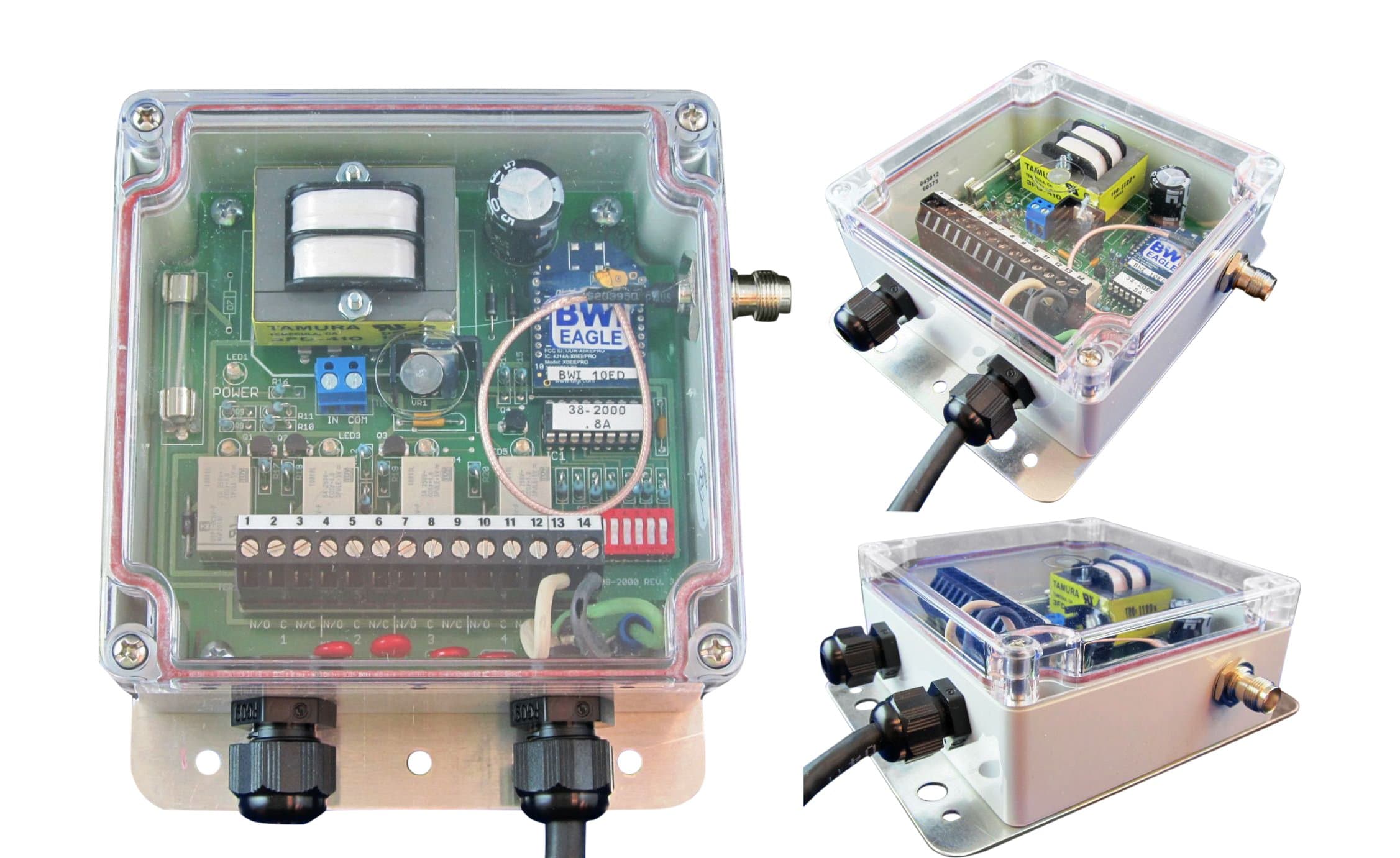 Air-Eagle Xlt 900Mhz Receiver, 4 Relay Outputs, 120VAC, User Selectable For Maintained Momentary Or Toggle/Latch Operation, Includes Rubber Duck Antenna