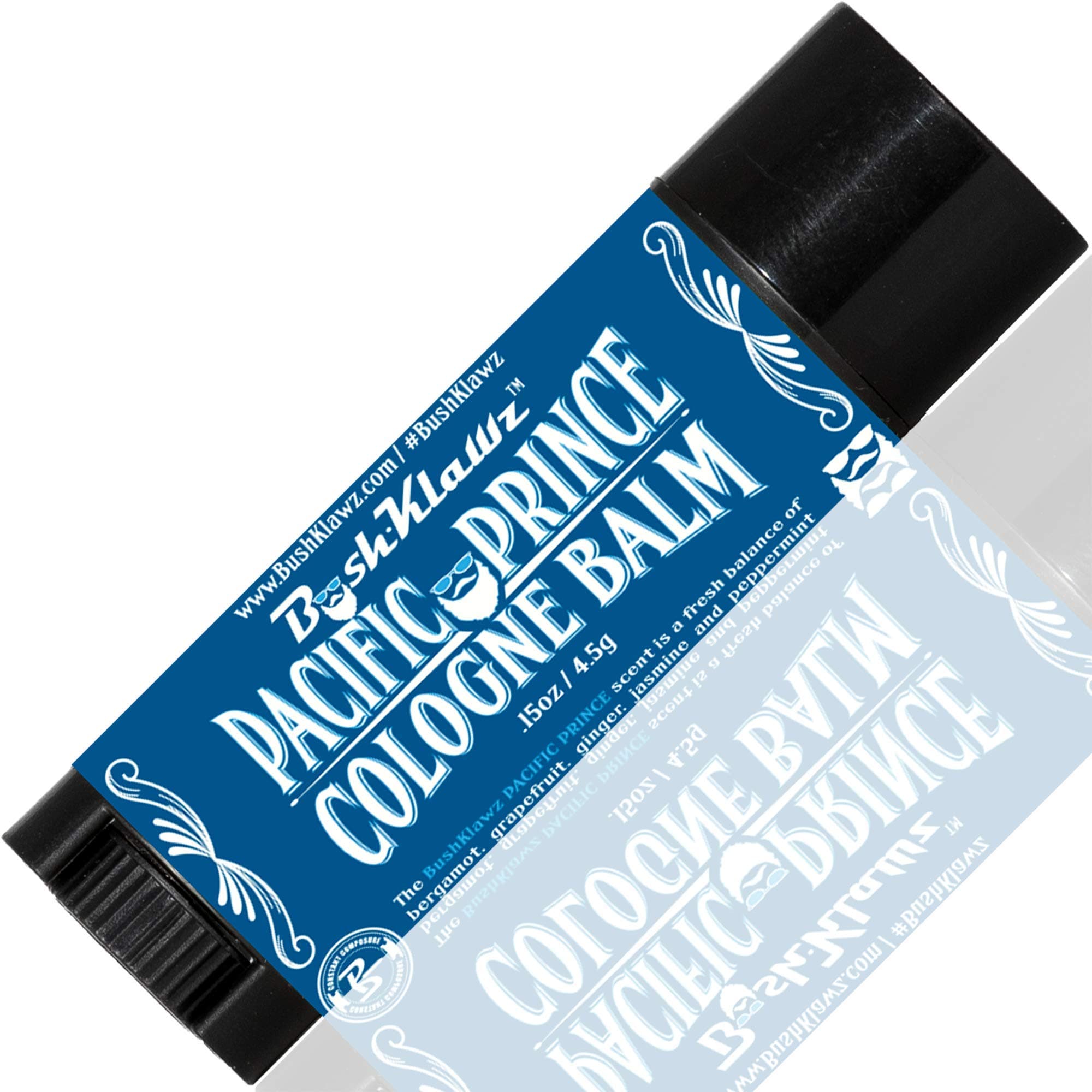 BushKlawz Pacific Prince Travel Solid Cologne Balm - Fresh Midnight Ocean Breeze Aquatic Scent Alchohol Free Travel Size Pocket Cologne Stick Fragrance Gift for Men