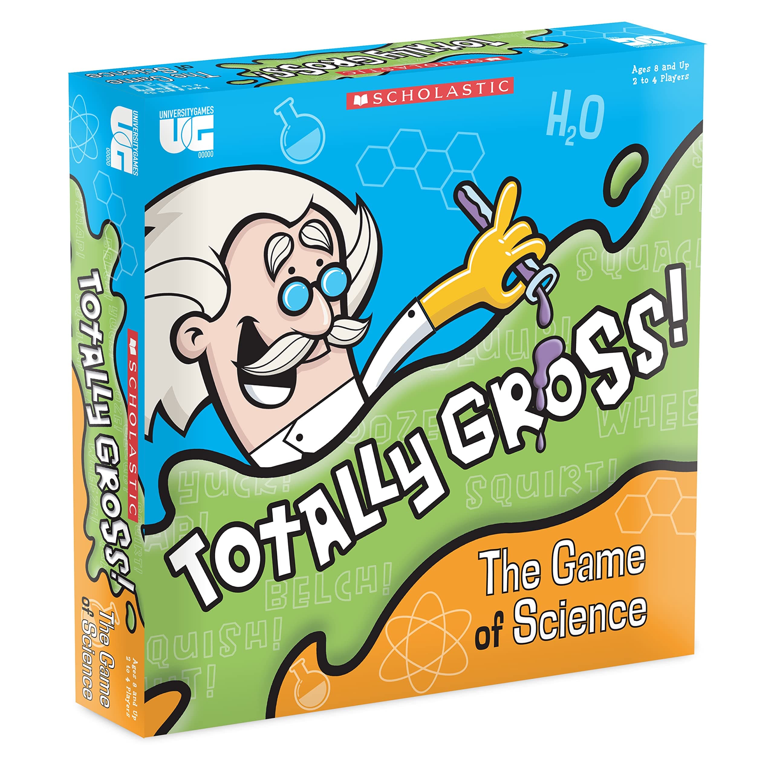 Scholastic Totally Gross Game of Science Including Real Slime from University Games, for 2 to 4 Players Ages 6 and Up