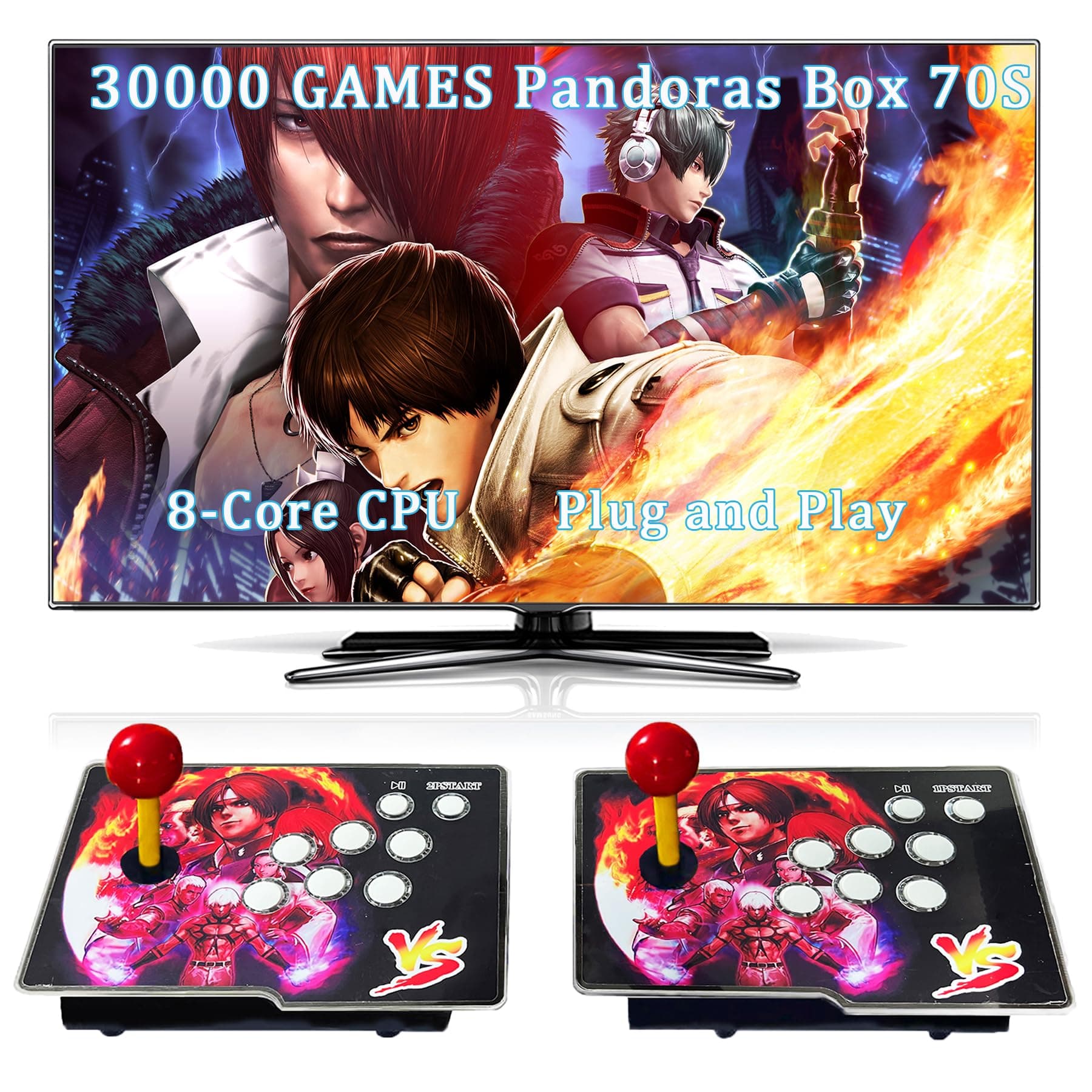 28000 in 1 Pandoras Box 50S Arcade Game Console Retro Game Machine for PC & Projector & TV, 2-4 Players,3D Games, Search/Hide/Save/Load/Pause Games, Favorite List