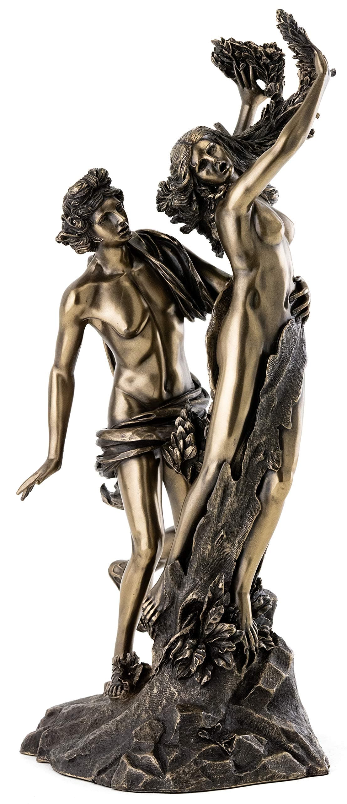 Top Collection Apollo and Daphne Statue - Antique Replica Sculpture in Premium Cold Cast Bronze - 14-Inch Collectible Museum Grade Greek Roman Mythology Figurine