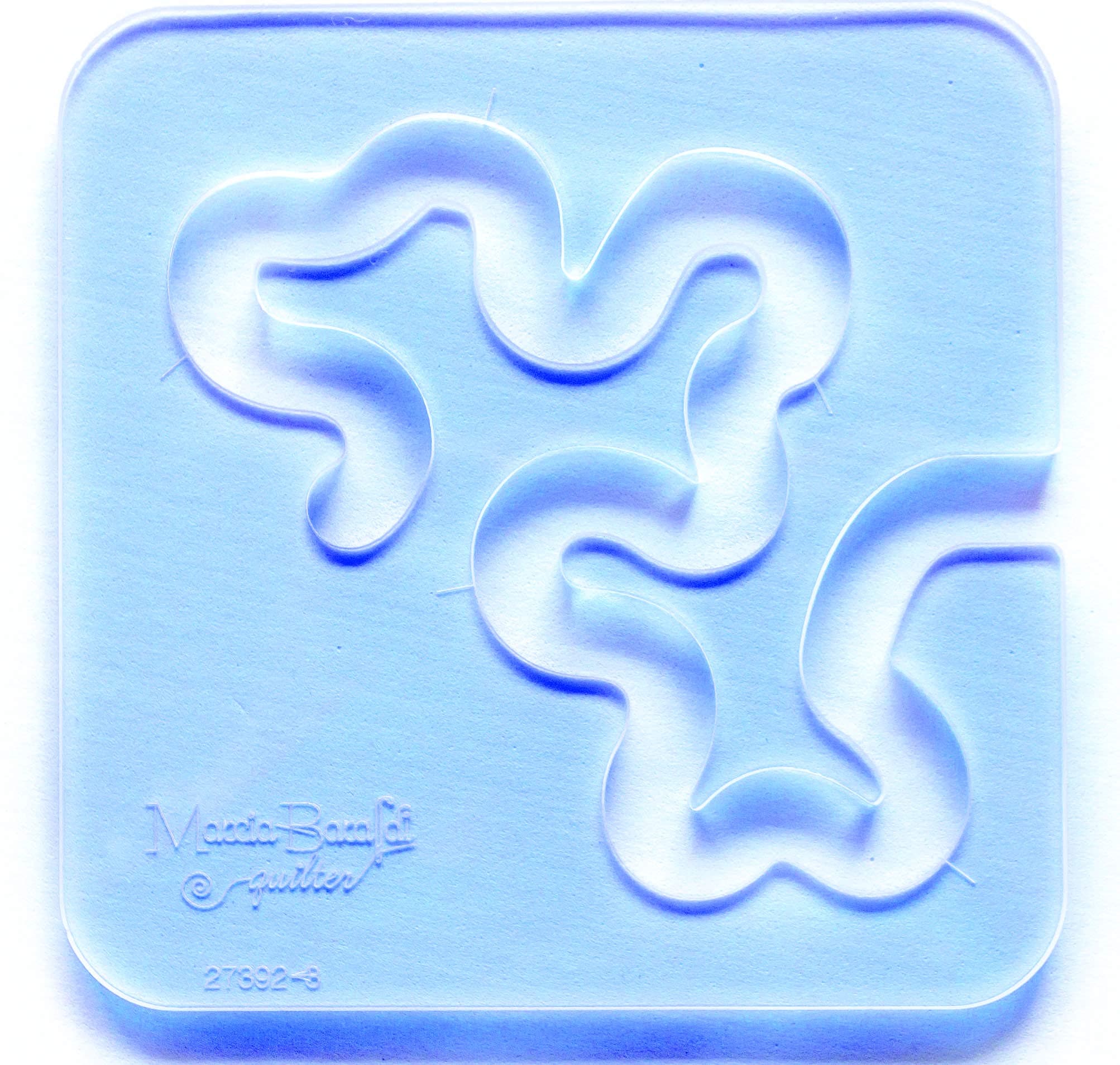 Marcia Baraldi Meander Ruler Template - Quilting Template Design for Freemotion, Domestic Machine, 3mm Thick, Stitching Projects - (Size: 5.7 X 5.7 inches)