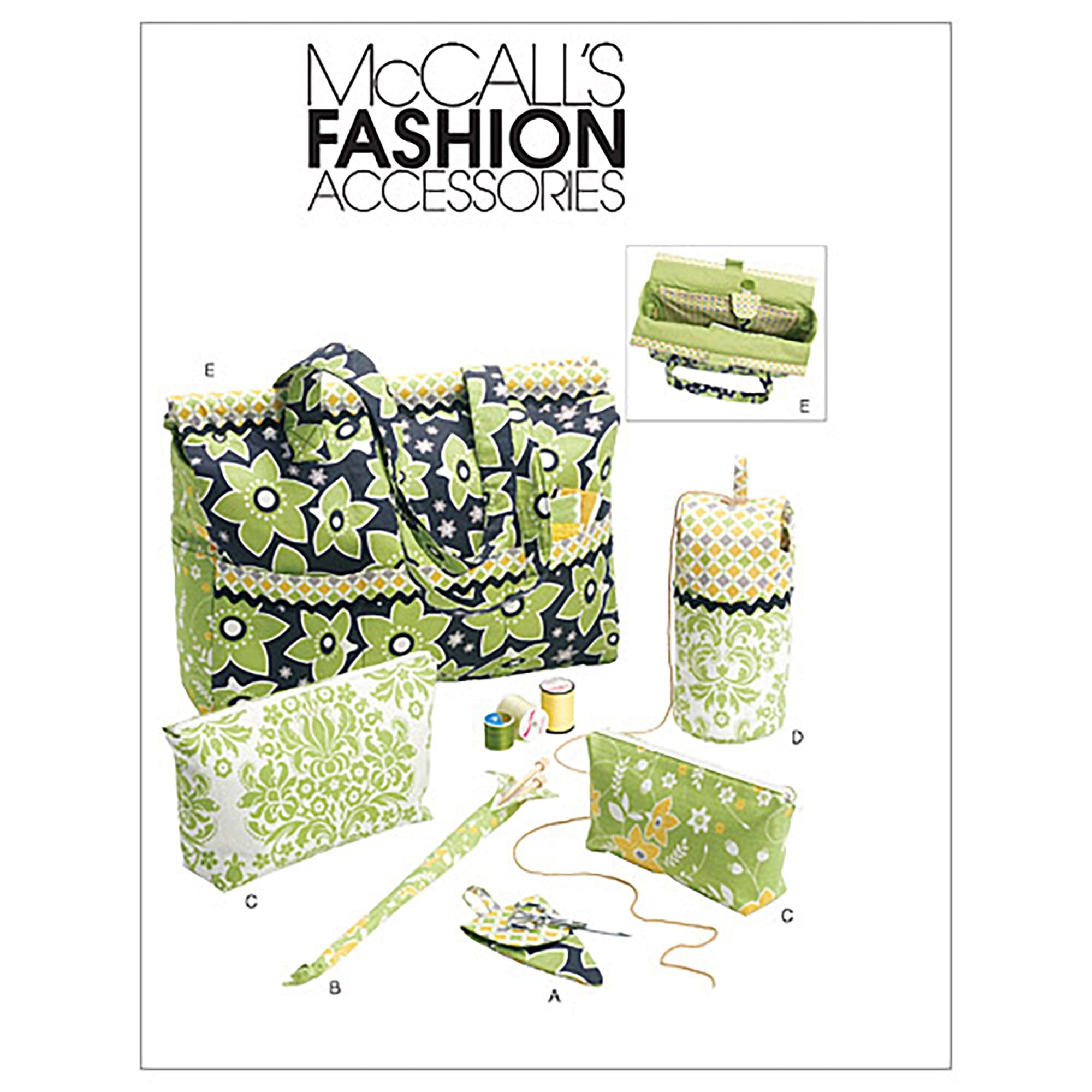 McCall's Patterns M6256 Project Tote, Organizer/Knitting Needle/Scissor Cases and Yarn Holder, One Size Only