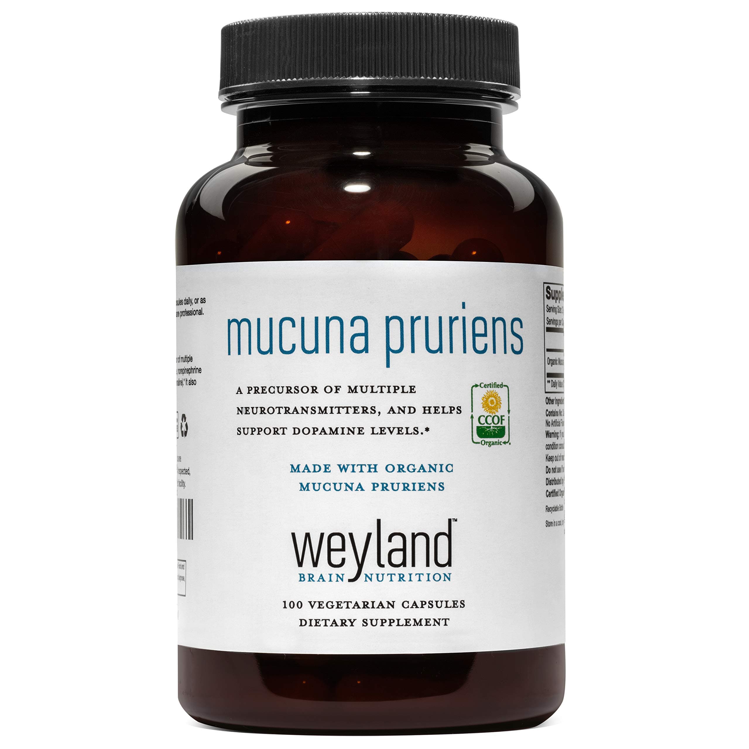 Made with Organic Mucuna Pruriens 1000mg (1 Bottle)