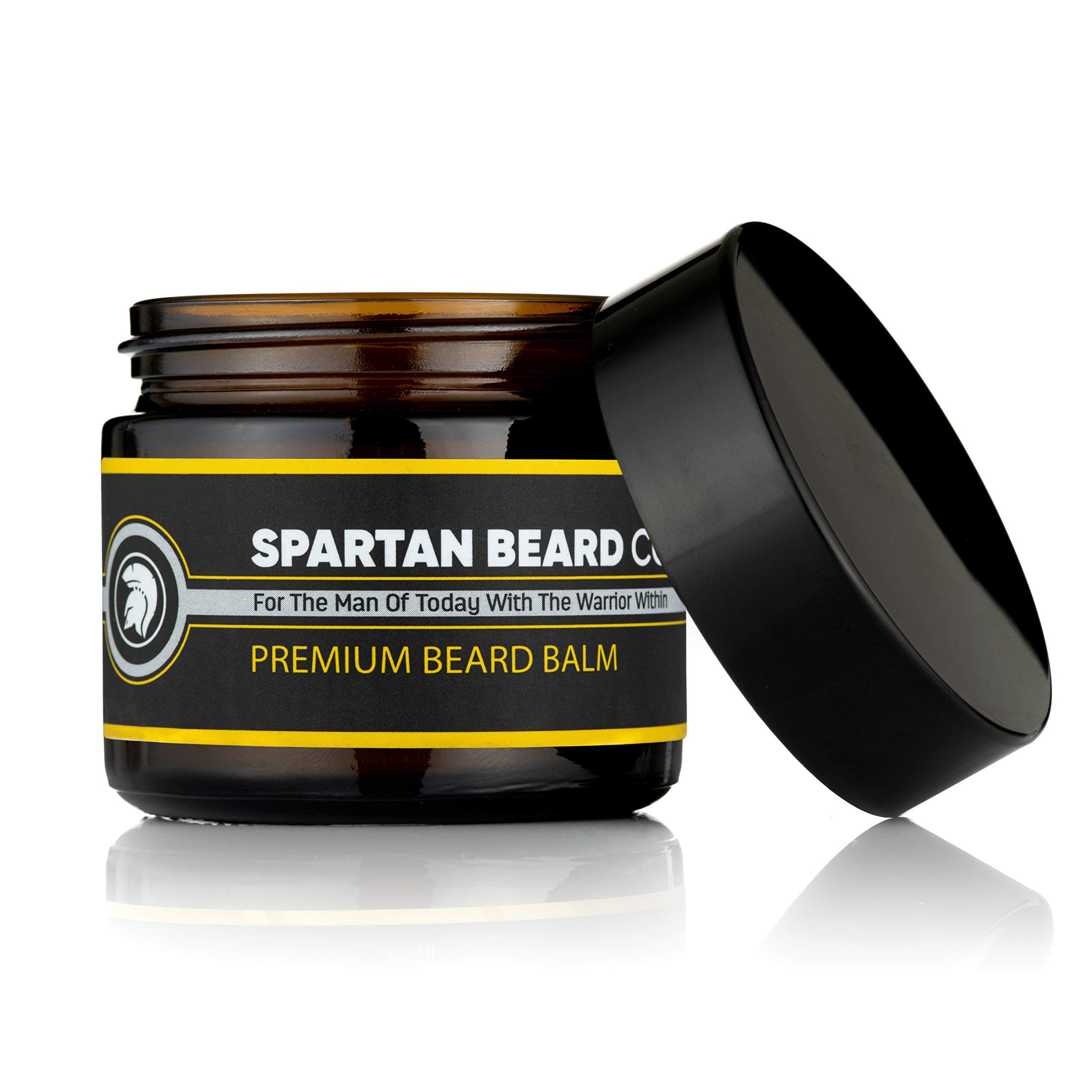 SPARTAN Beard Balm | 80g Scented | Organic Moustache Care Hold Wax Conditioner Moisturiser for Unruly Viking Men Jojoba Oils Shea Butter Softener Thickener Styling Cream Bulldog King Uppercut Grooming