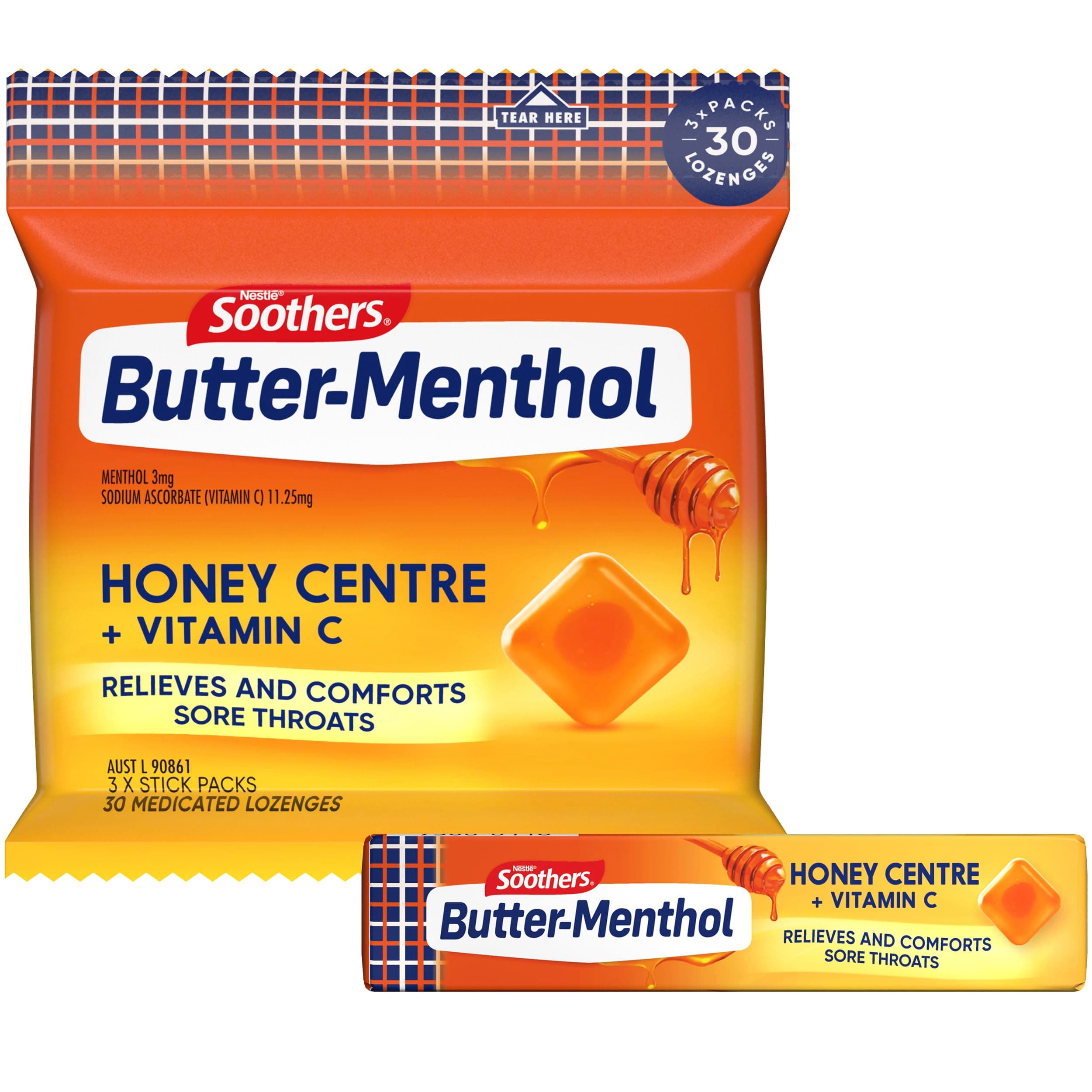 Buttermenthol Honey 3x10 Lozenge Multipack