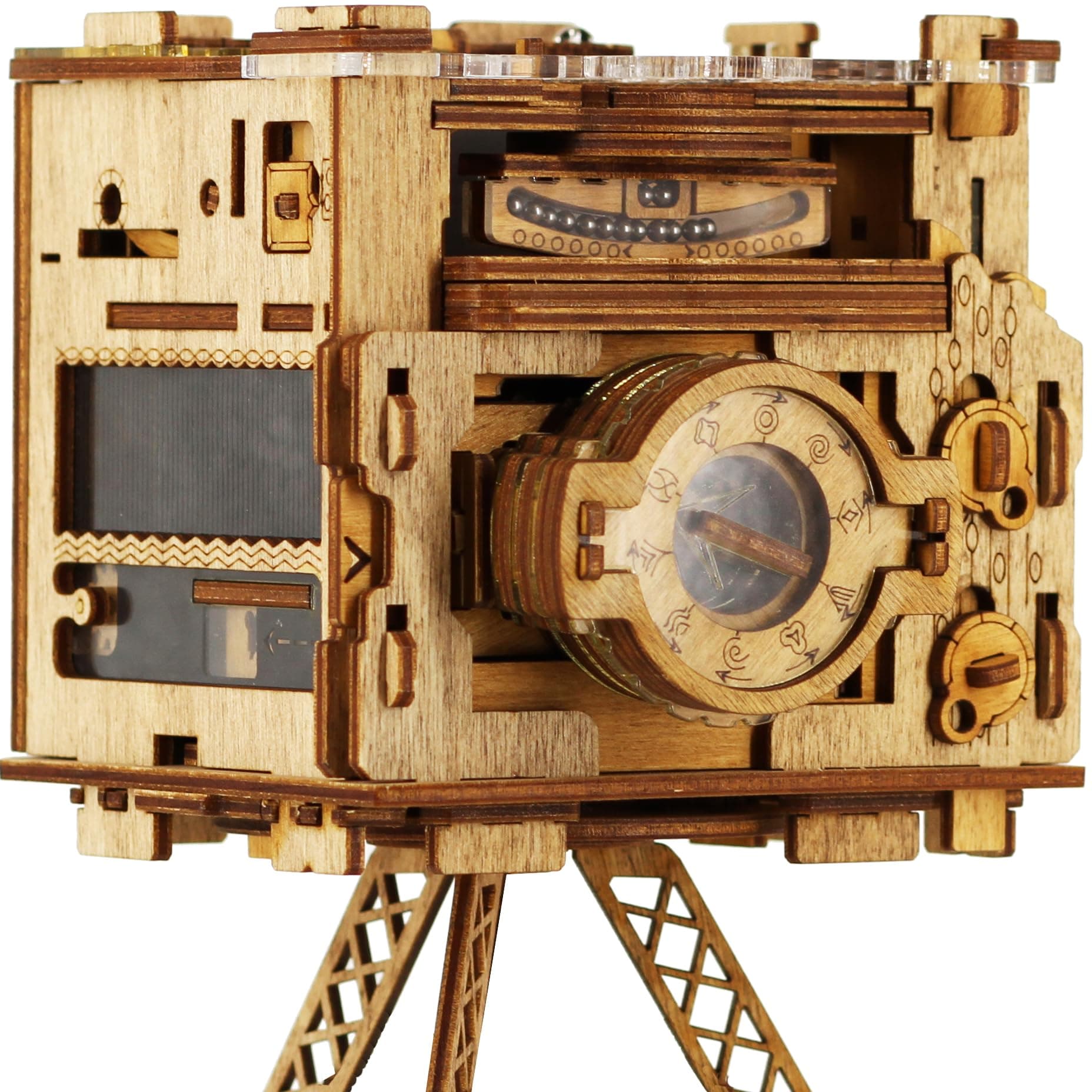 Cluebox PRO - Sherlocks Photo Camera: Puzzle Box Escape Room Game - Tricky 3D Wooden Puzzle Box - Unique Puzzle Games - Brainteaser Box for Adults and Sequential Puzzle