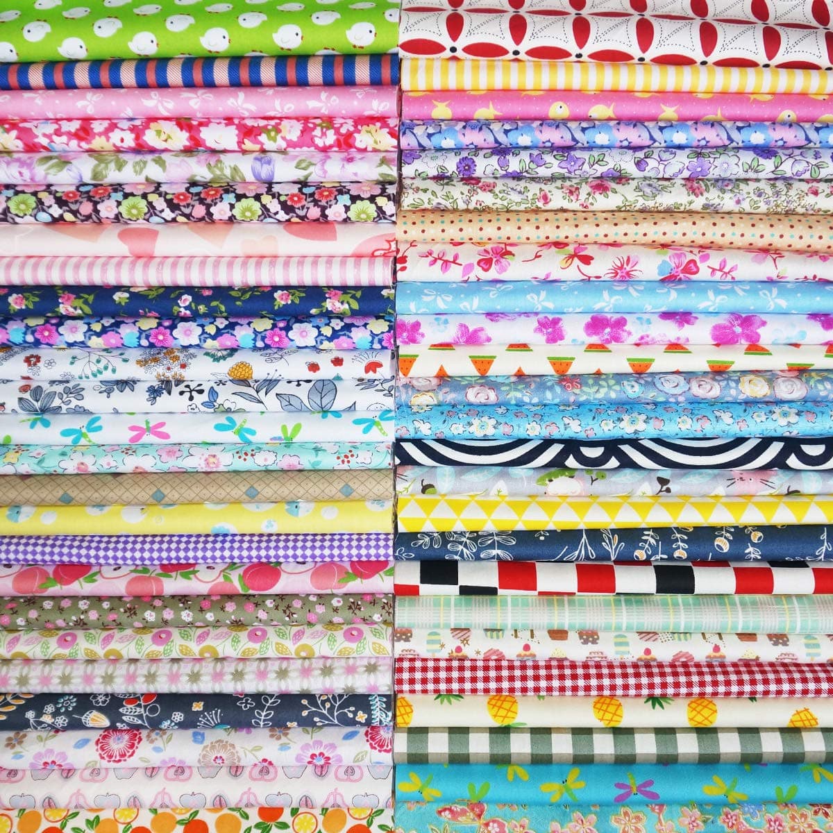 Cotton Fabric Squares Misscrafts 25pcs 30 x 30cm Quilting Fabric Bundle Patchwork Pre-Cut Quilt Squares for DIY Sewing Scrapbooking Quilting Dot Pattern